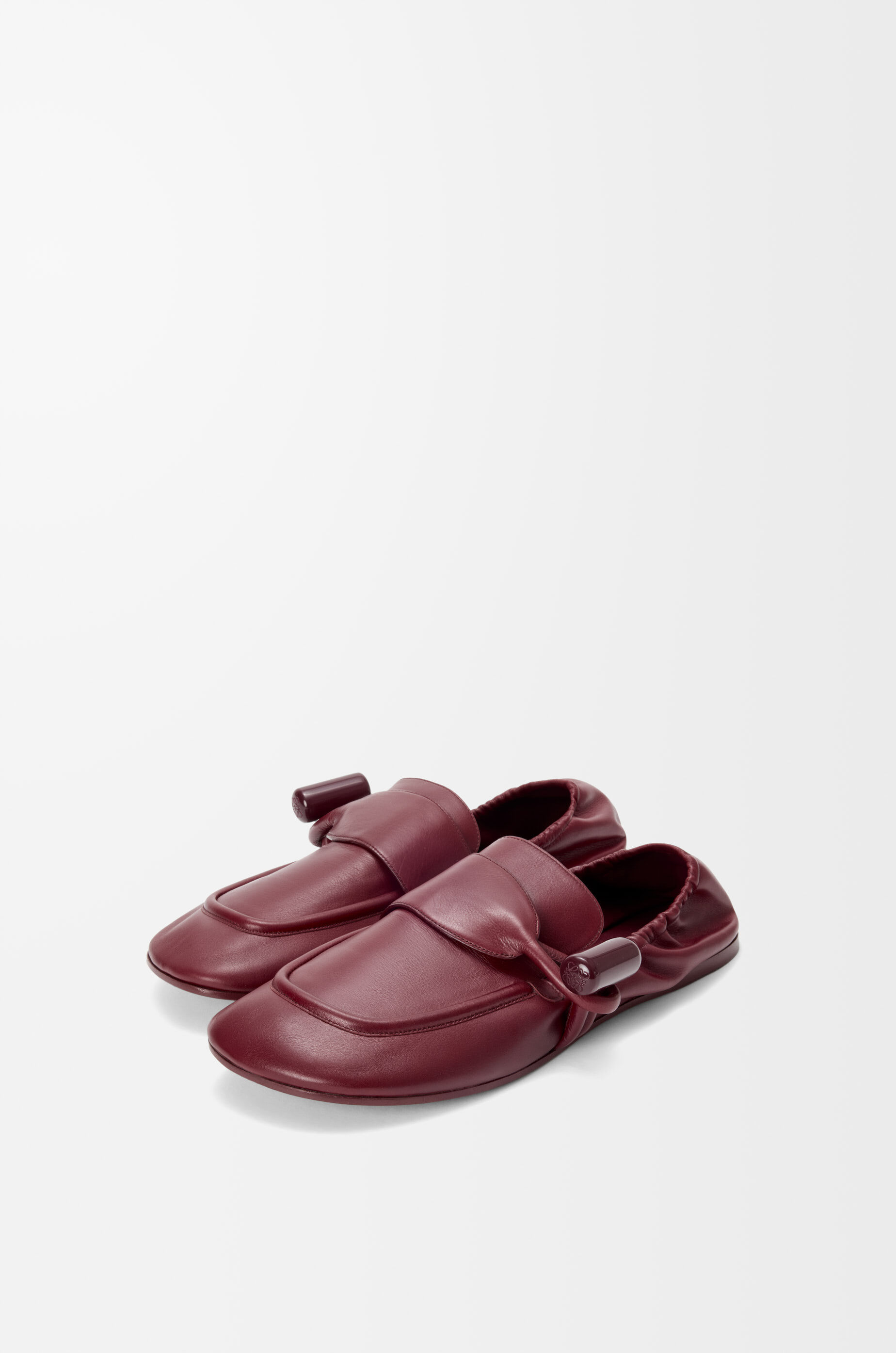 LOEWE Toggle loafer in shiny smooth calfskin Burnt Red