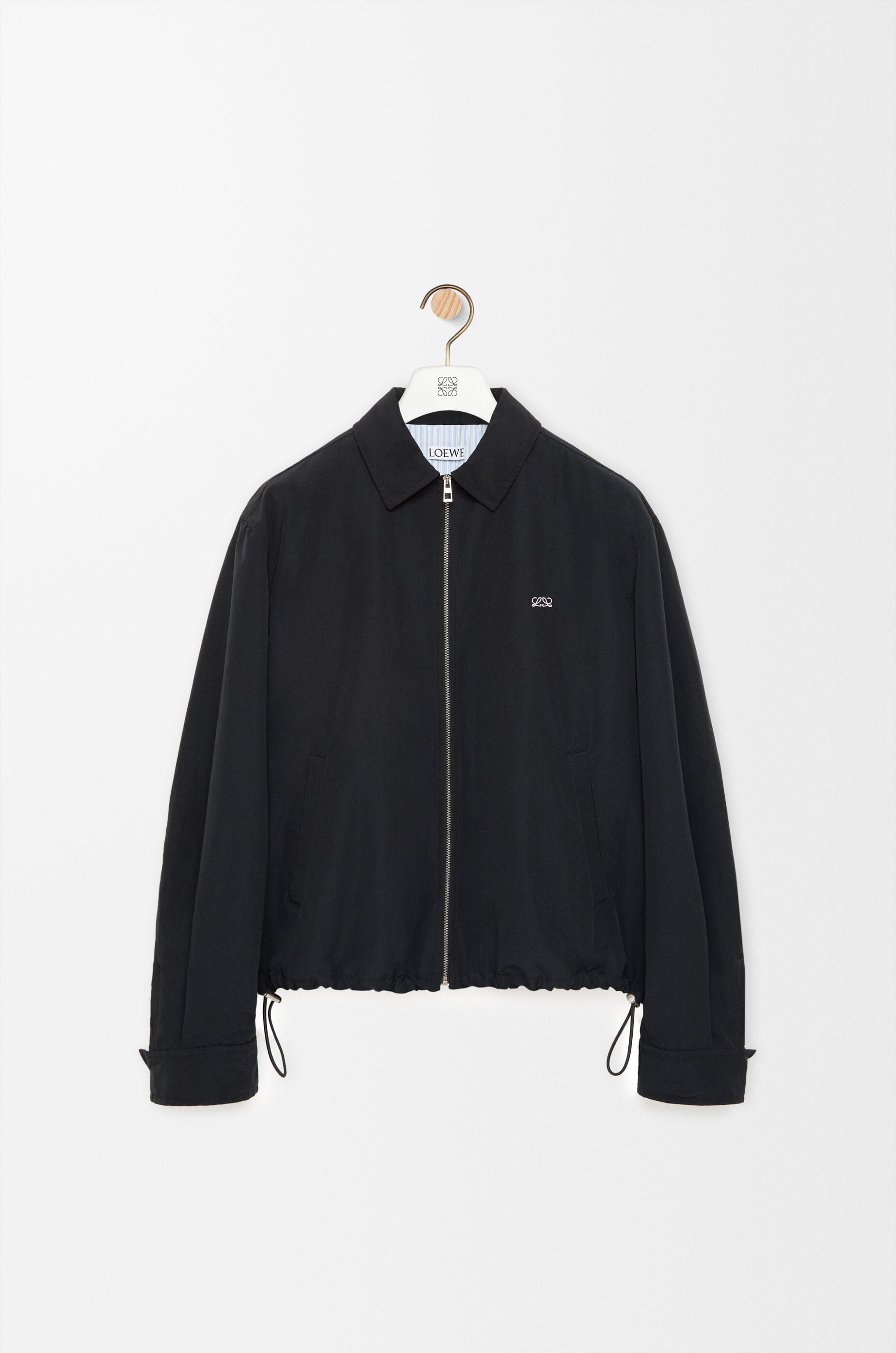 LOEWE Zip-up jacket in technical cotton Black