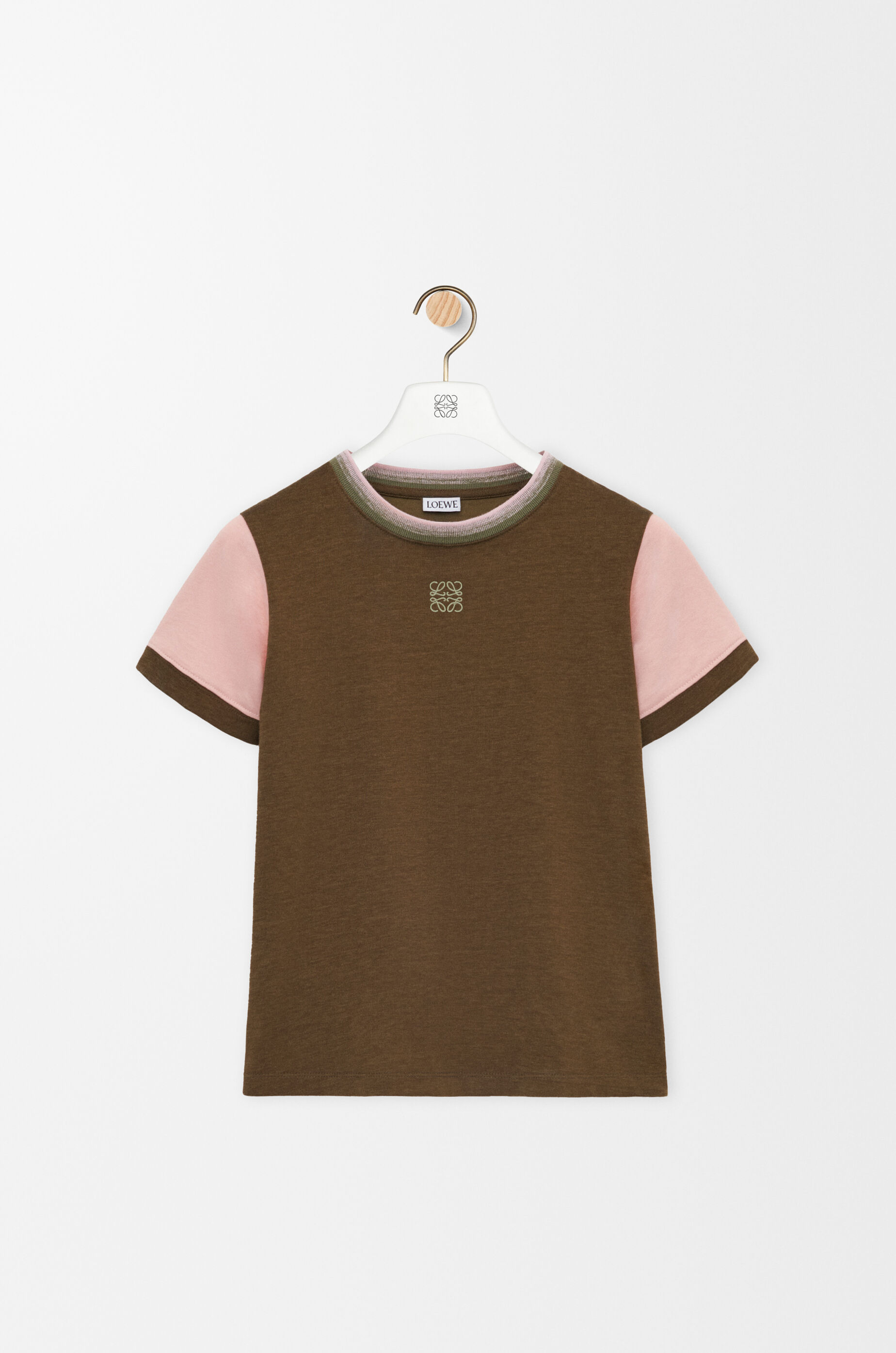 LOEWE Small fit T-shirt in cotton blend Khaki Green