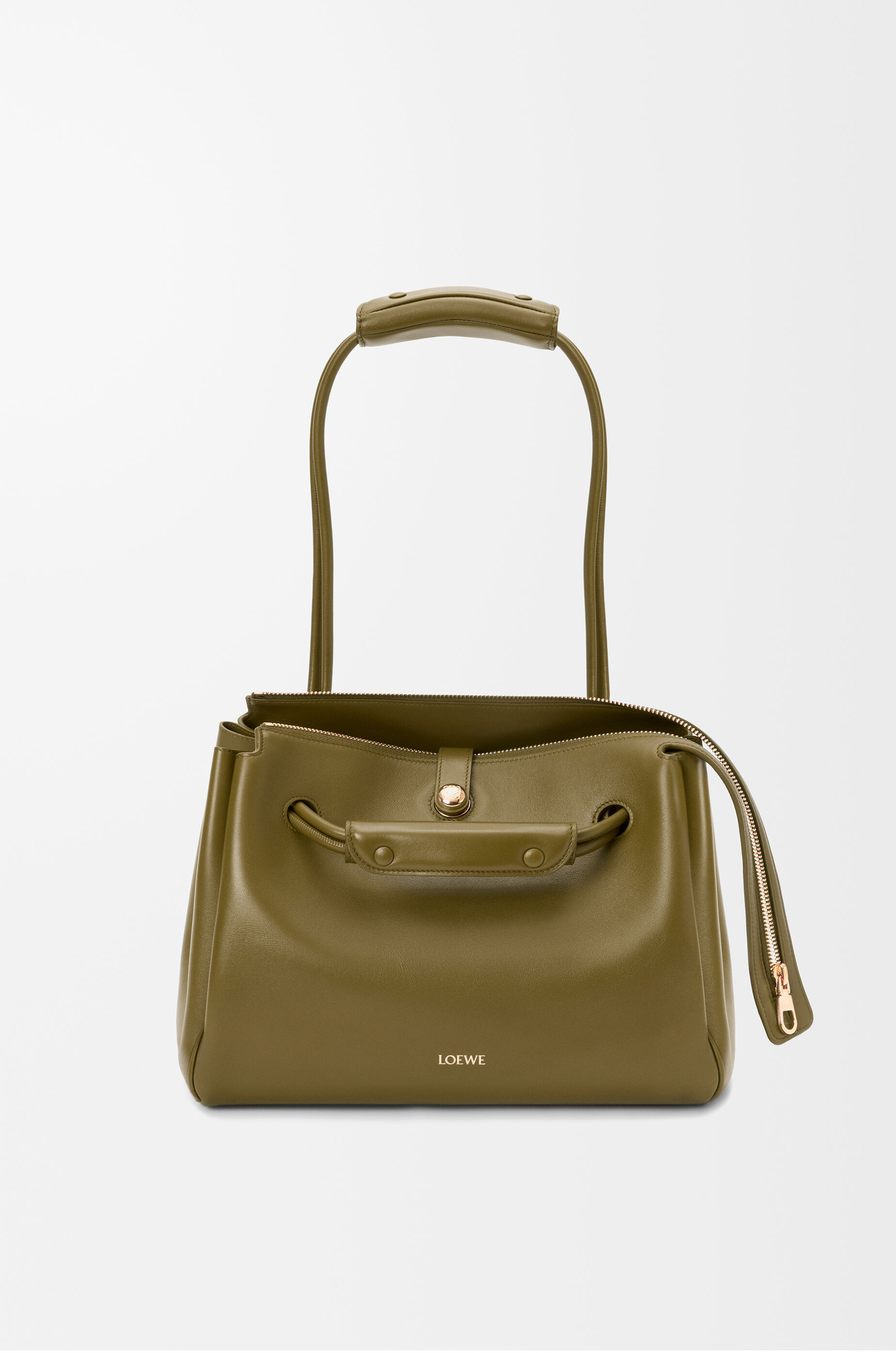 LOEWE Medium Madrid bag in supple calfskin Olive