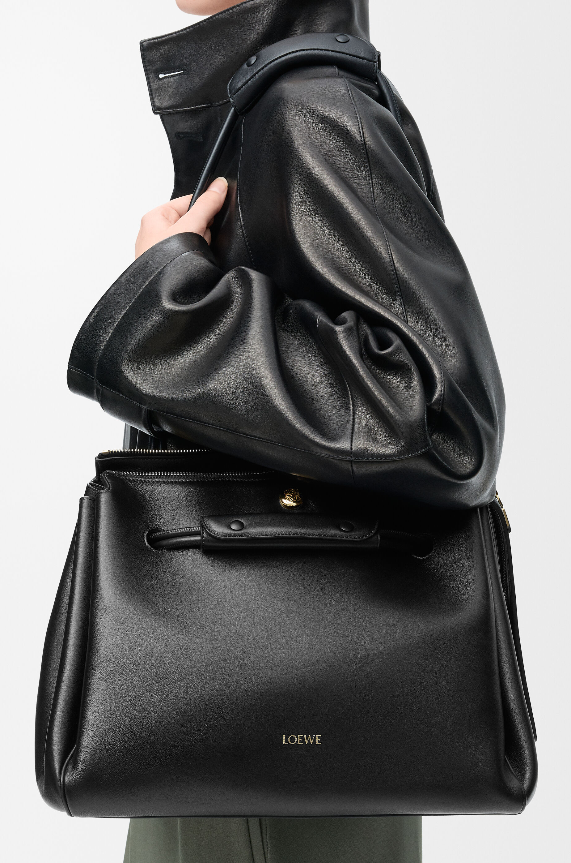 LOEWE Large Madrid bag in supple calfskin Black