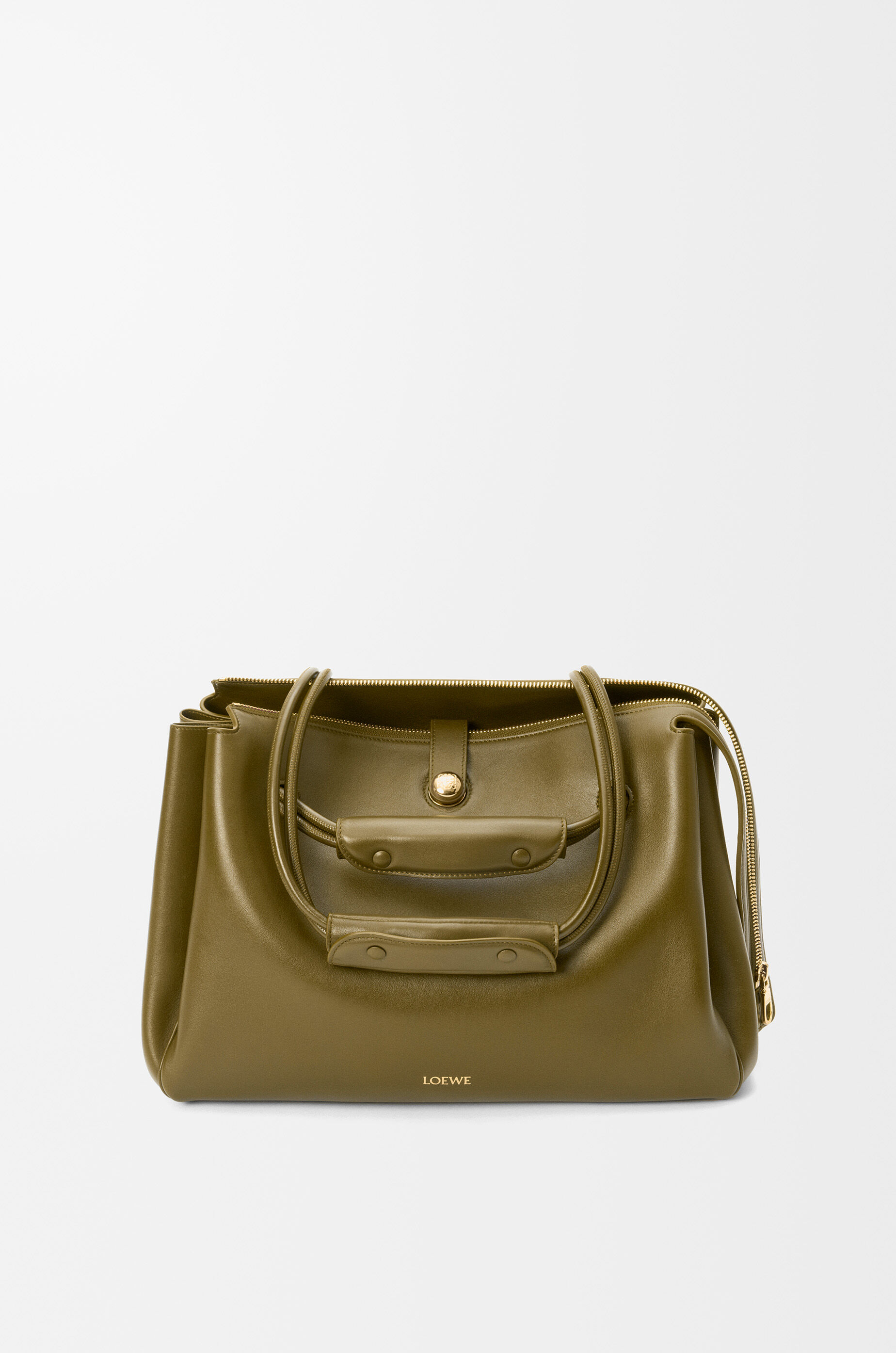LOEWE Large Madrid bag in supple calfskin Olive