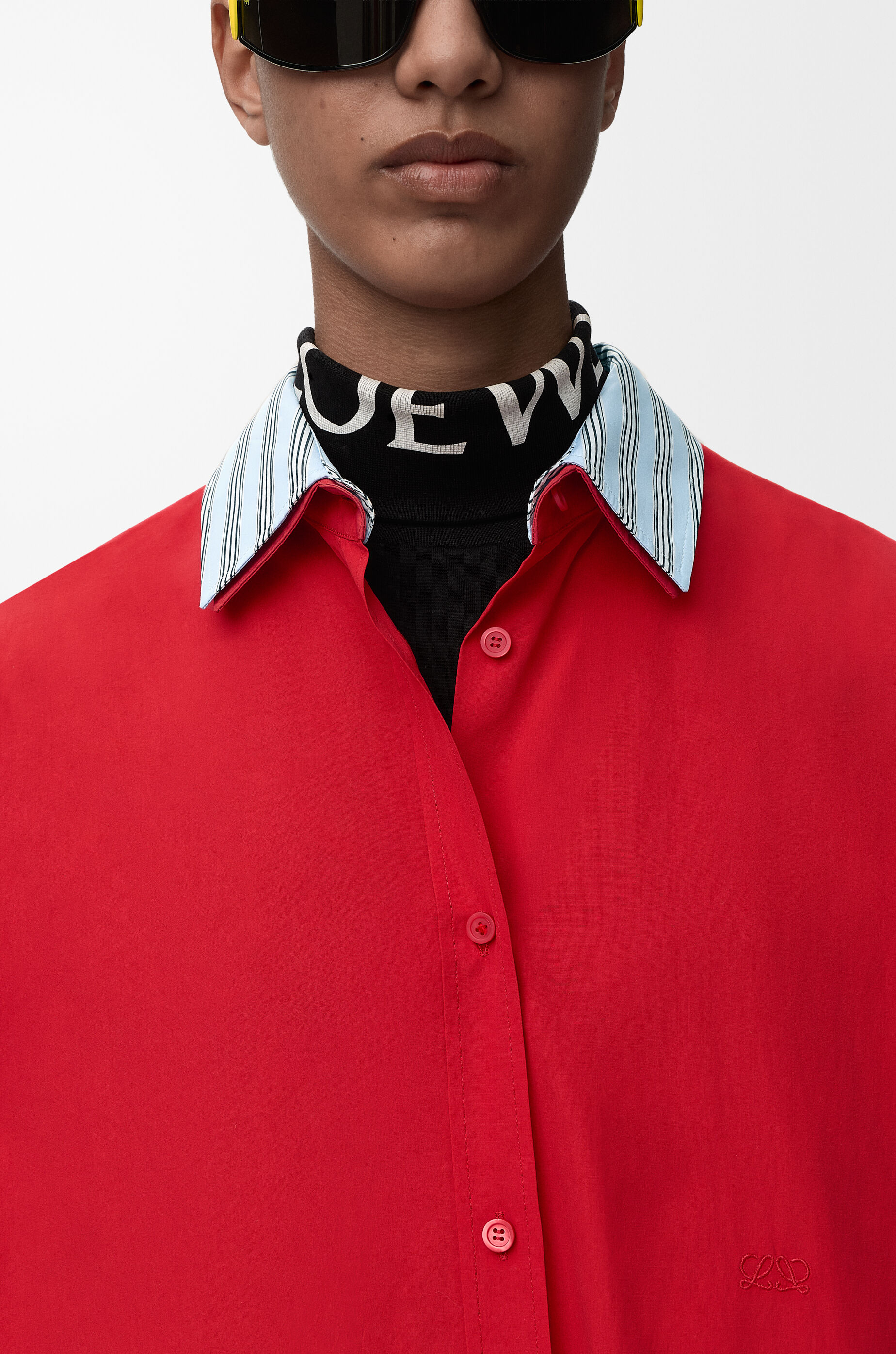 LOEWE Shirt dress in cotton Red
