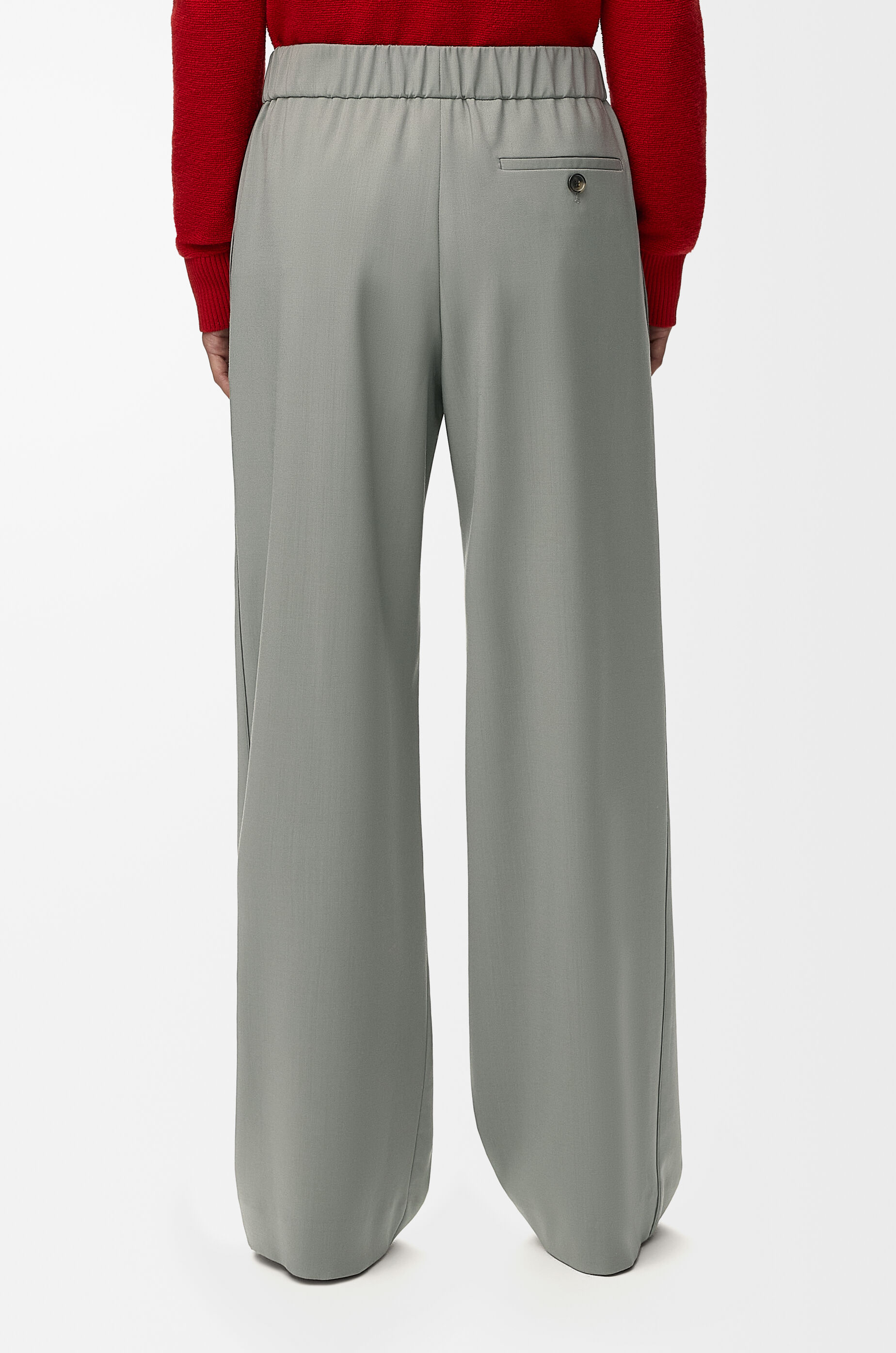 LOEWE Elasticated trousers in wool Light Sage
