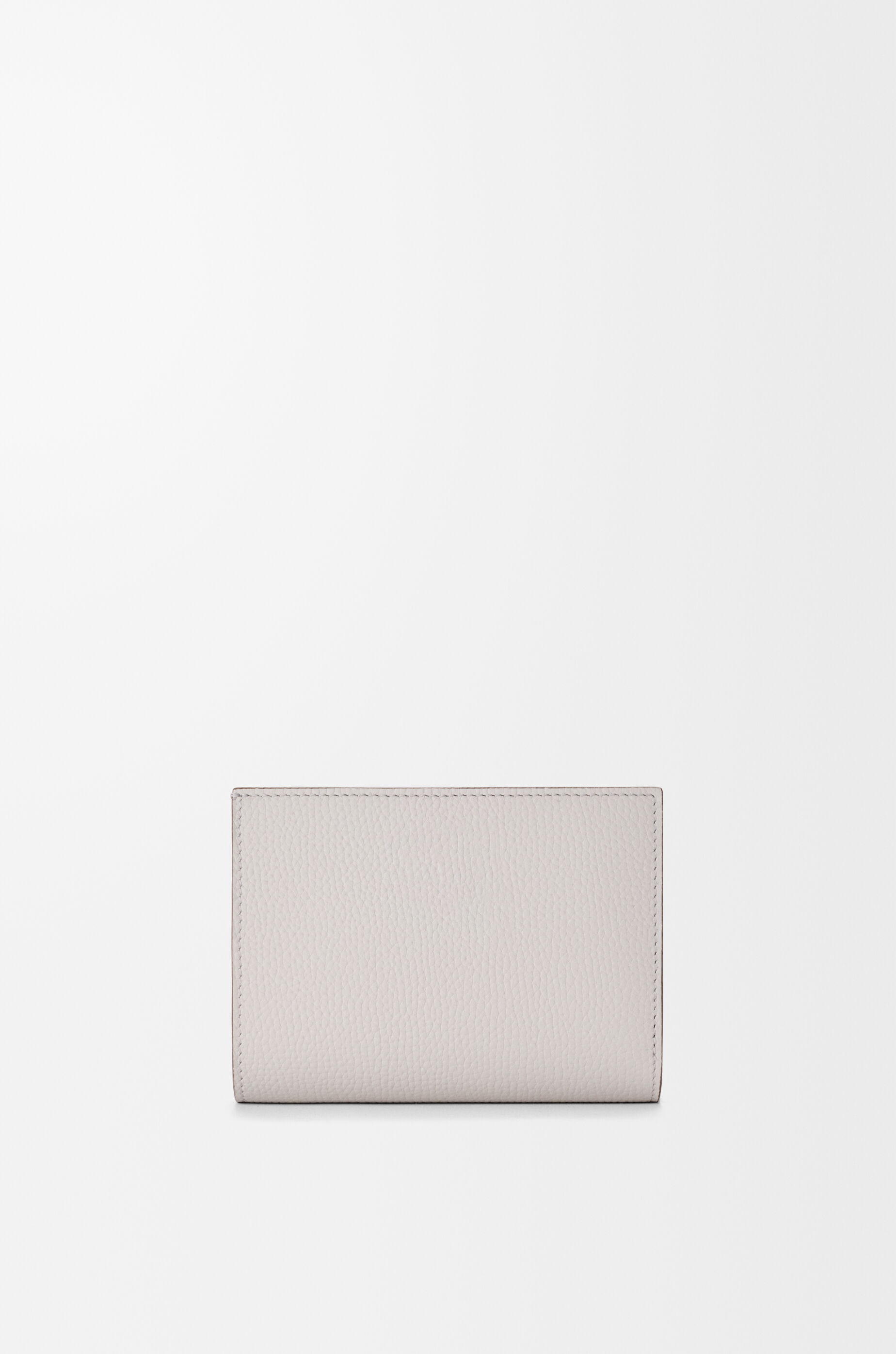 LOEWE Anagram compact wallet in pebble grained calfskin Light Ghost Grey