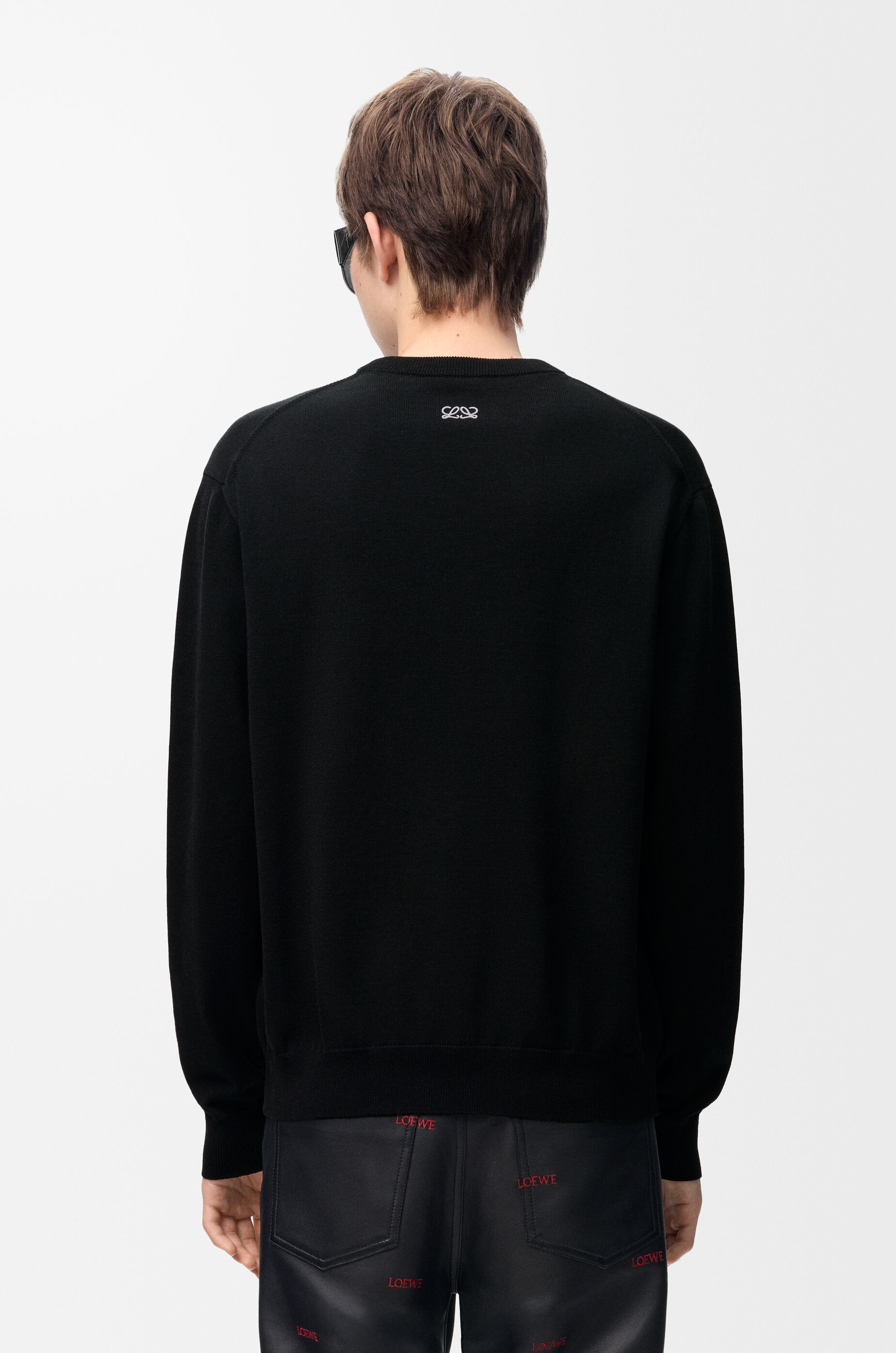 LOEWE Sweater in cotton and silk Black