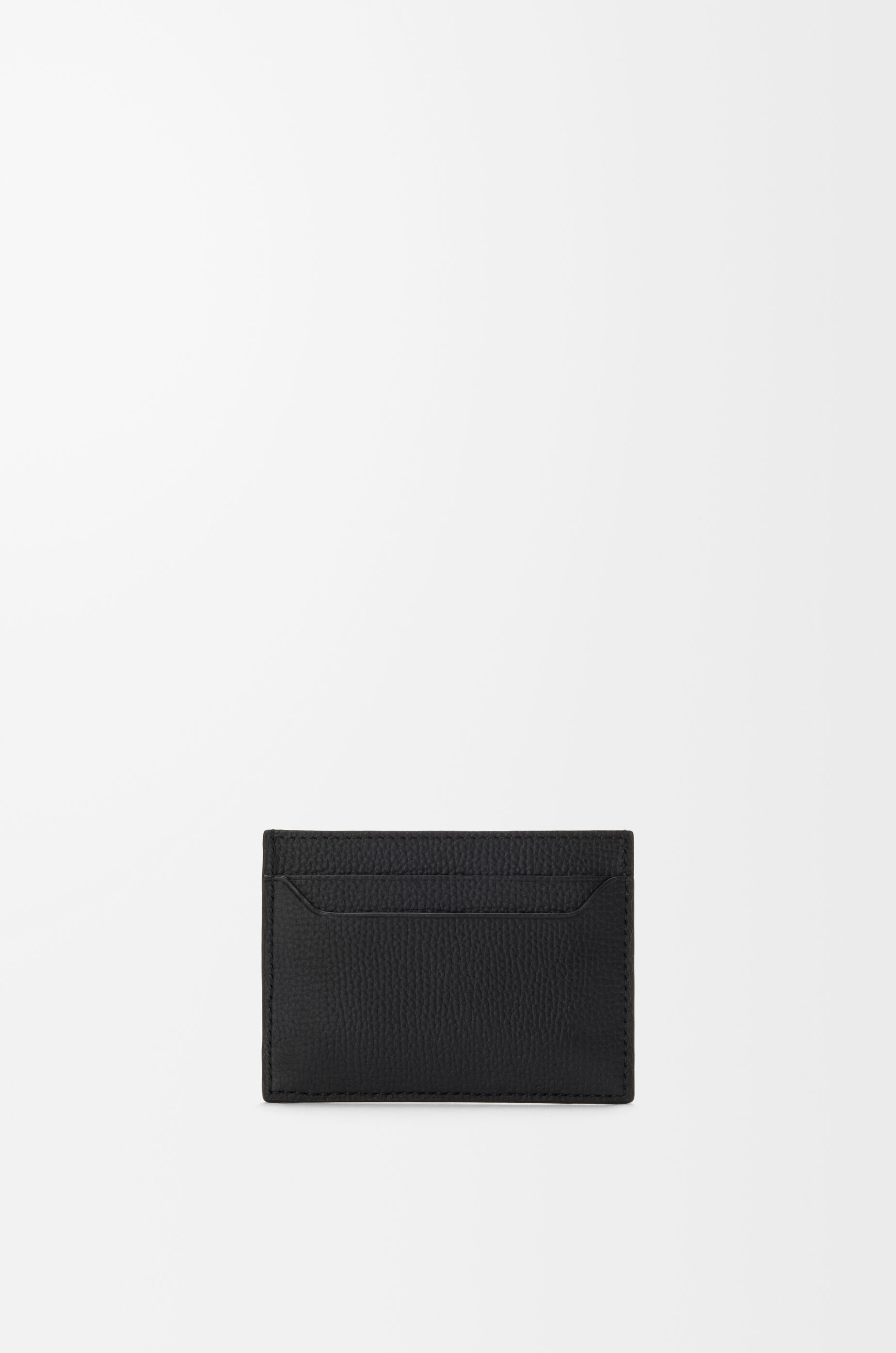 LOEWE Anagram plain cardholder in pebble grained calfskin Black/Gold