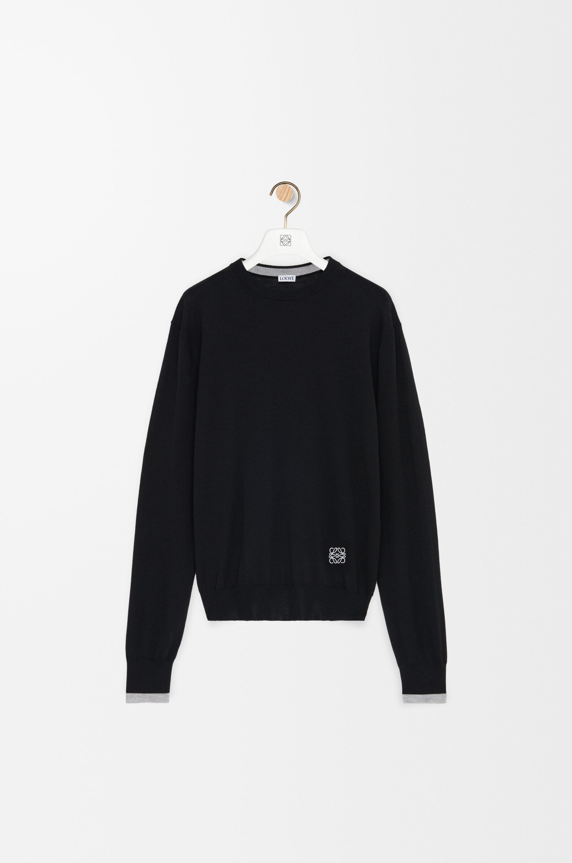 LOEWE Sweater in wool Black/Grey