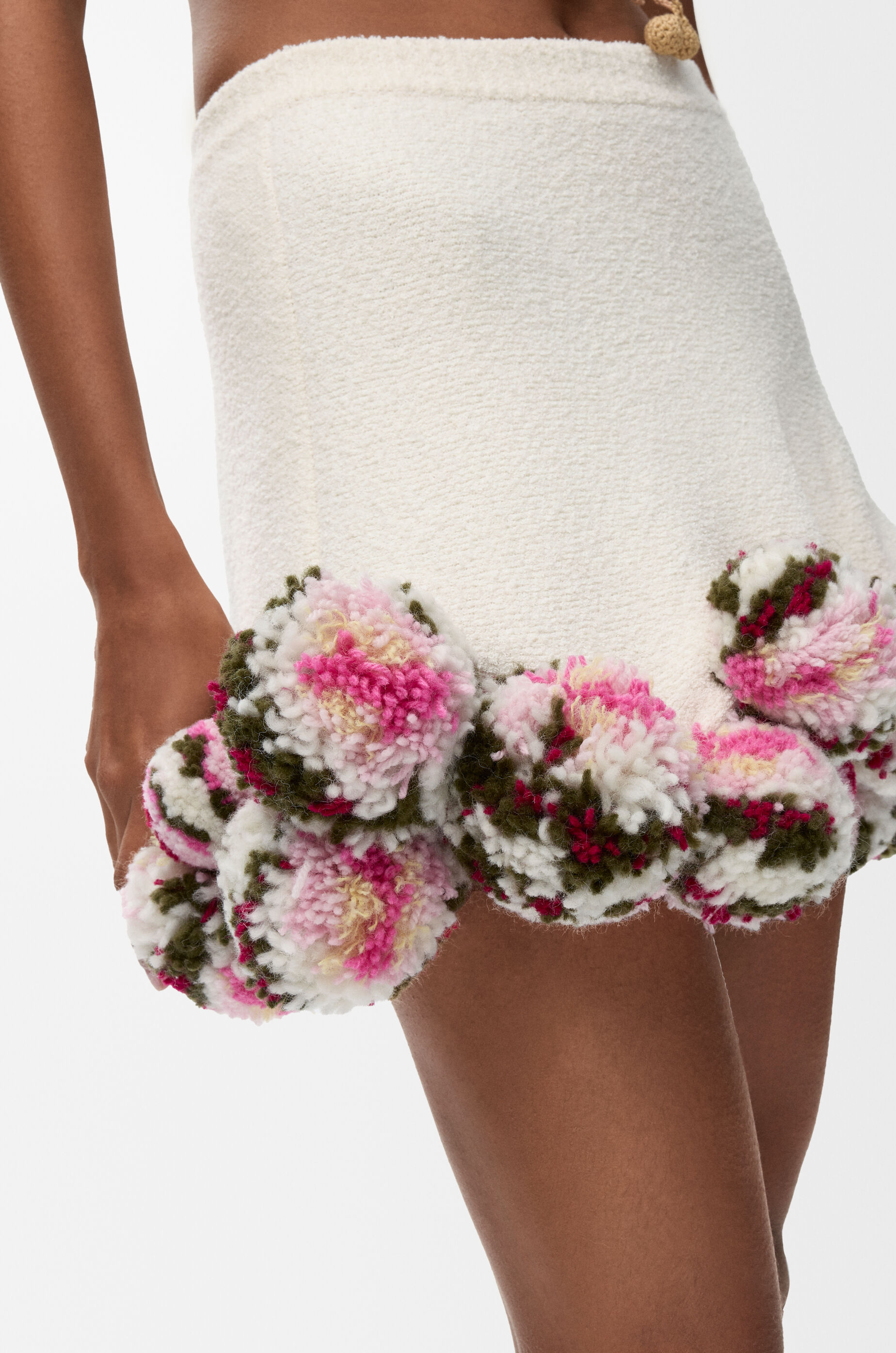 LOEWE Skirt in cotton blend White/Multicolor