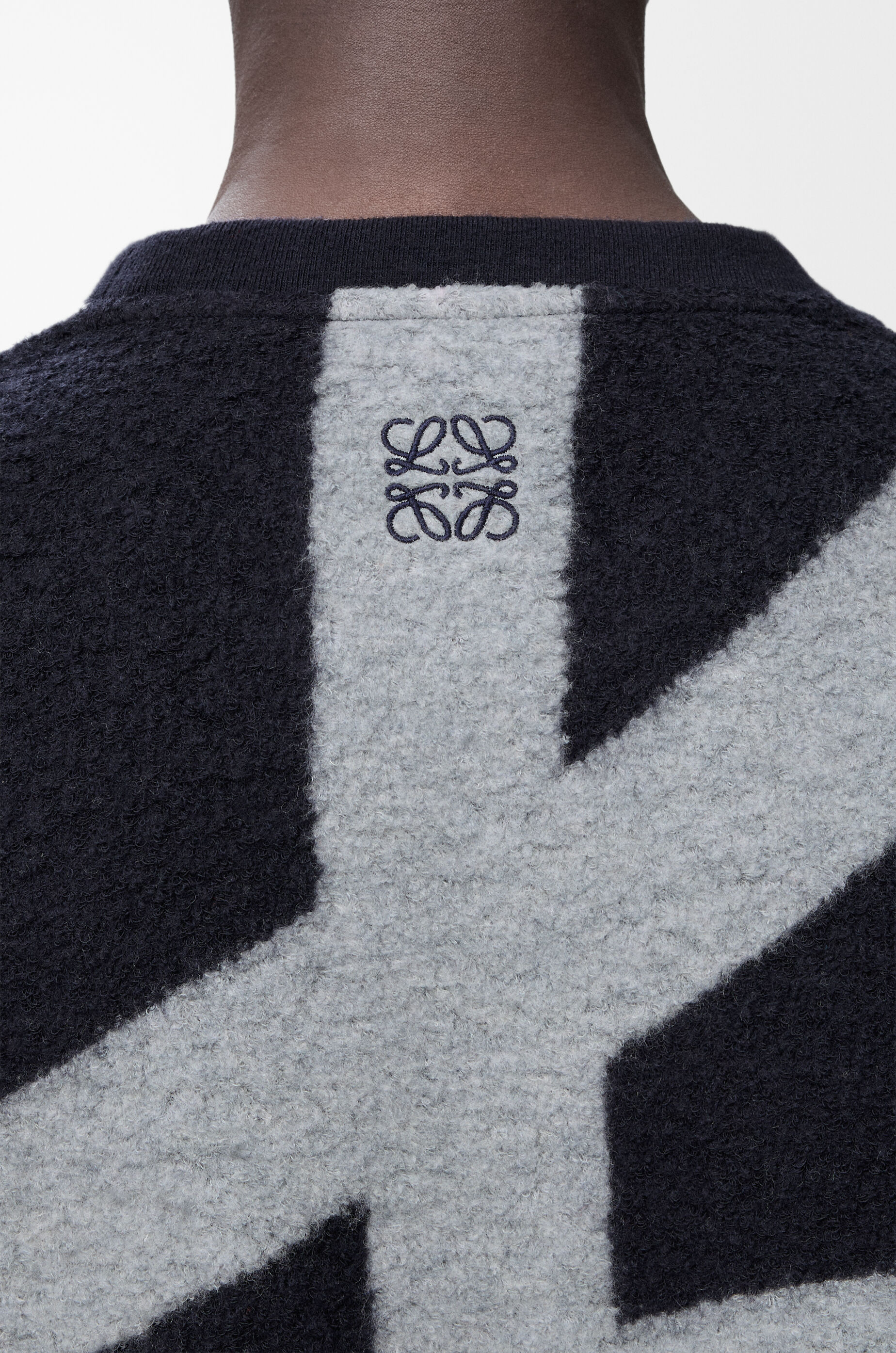 LOEWE Sweatshirt in wool and cotton Navy/Grey