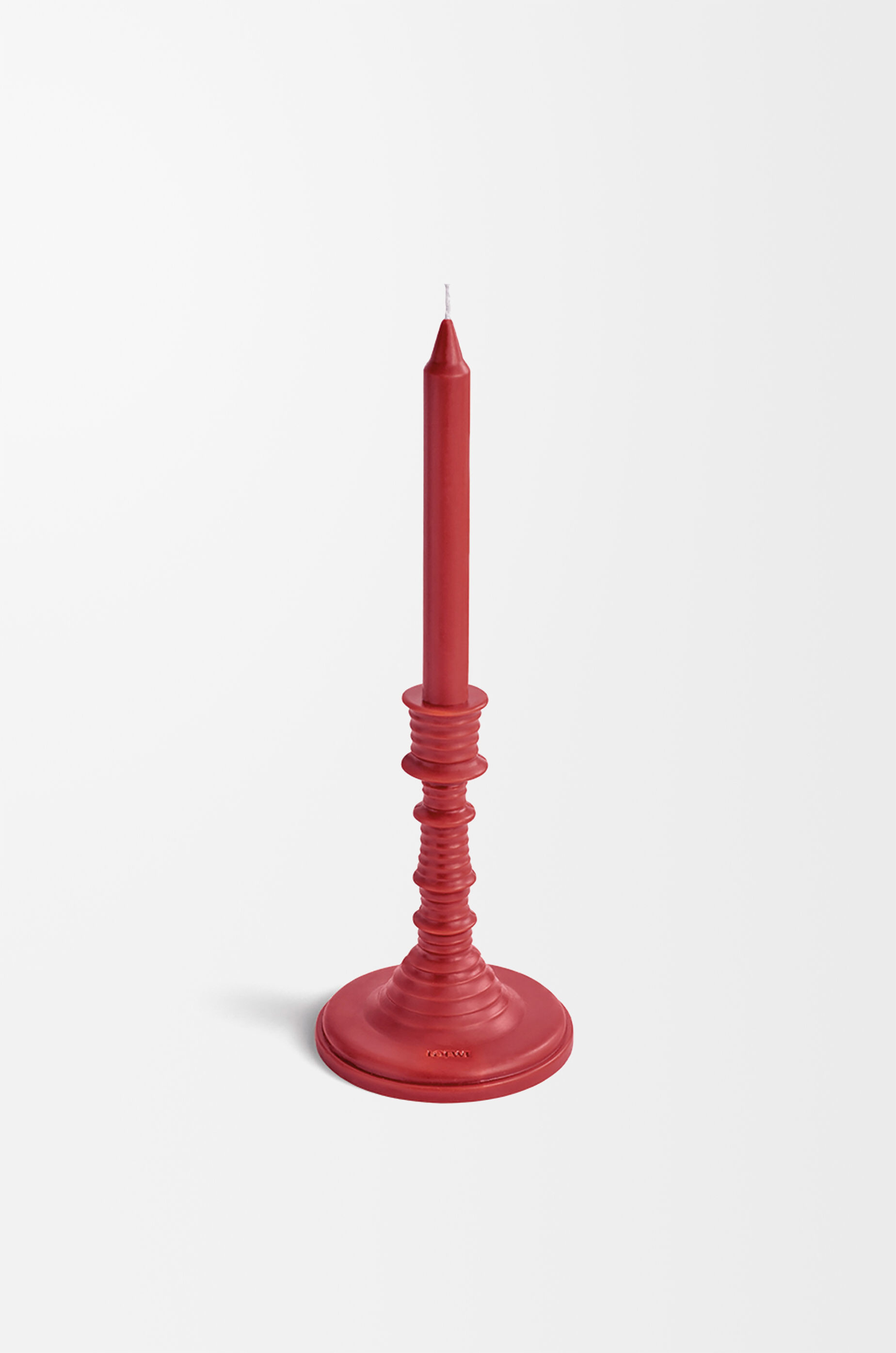 LOEWE Tomato Leaves wax candleholder Red