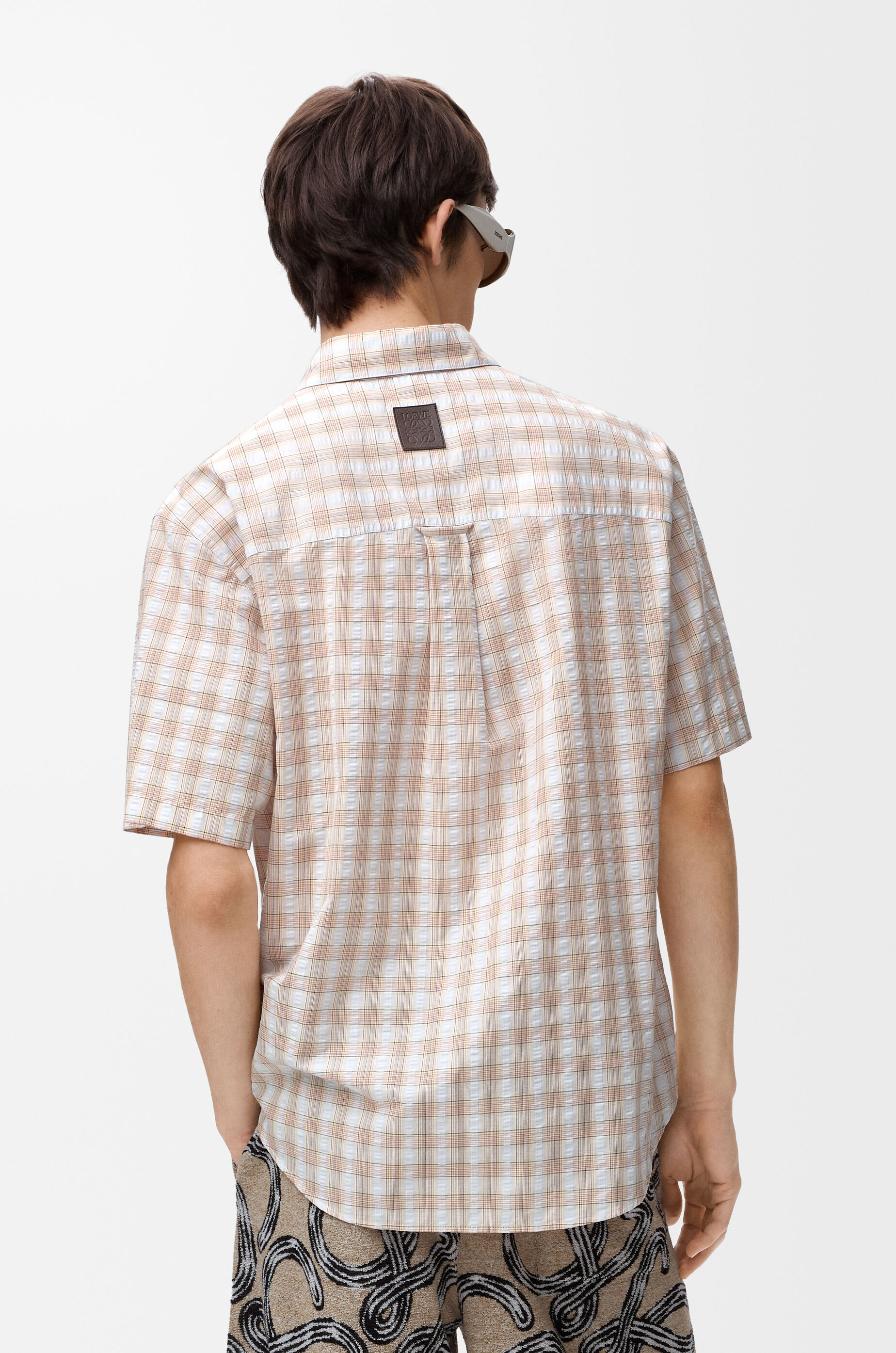 LOEWE Short sleeve shirt in cotton Multicolor