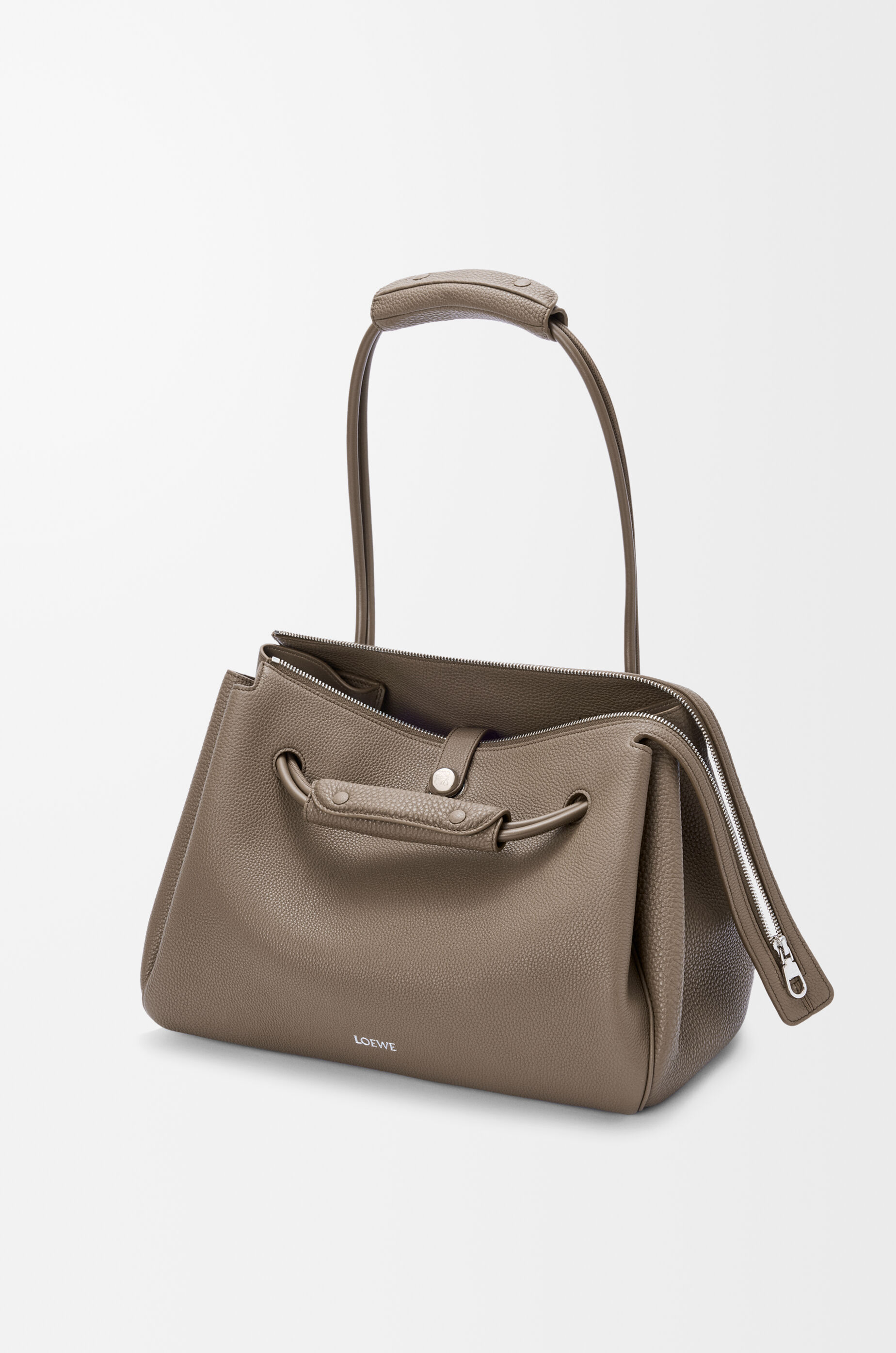 LOEWE Large Madrid bag in supple grained calfskin Taupe