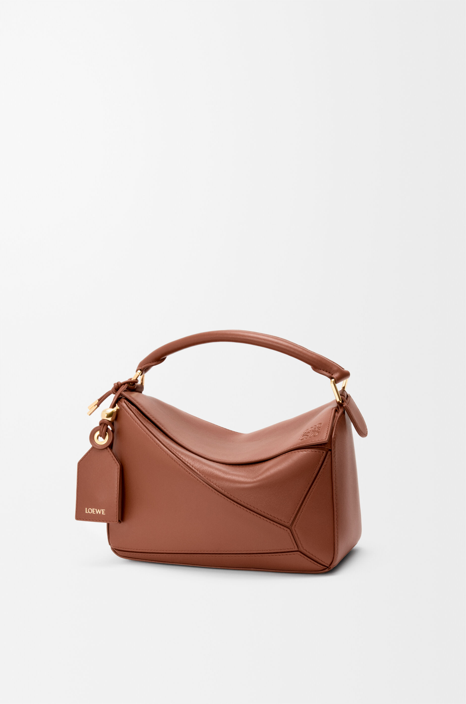 LOEWE Small Featherlight Puzzle bag in nappa lambskin Pecan