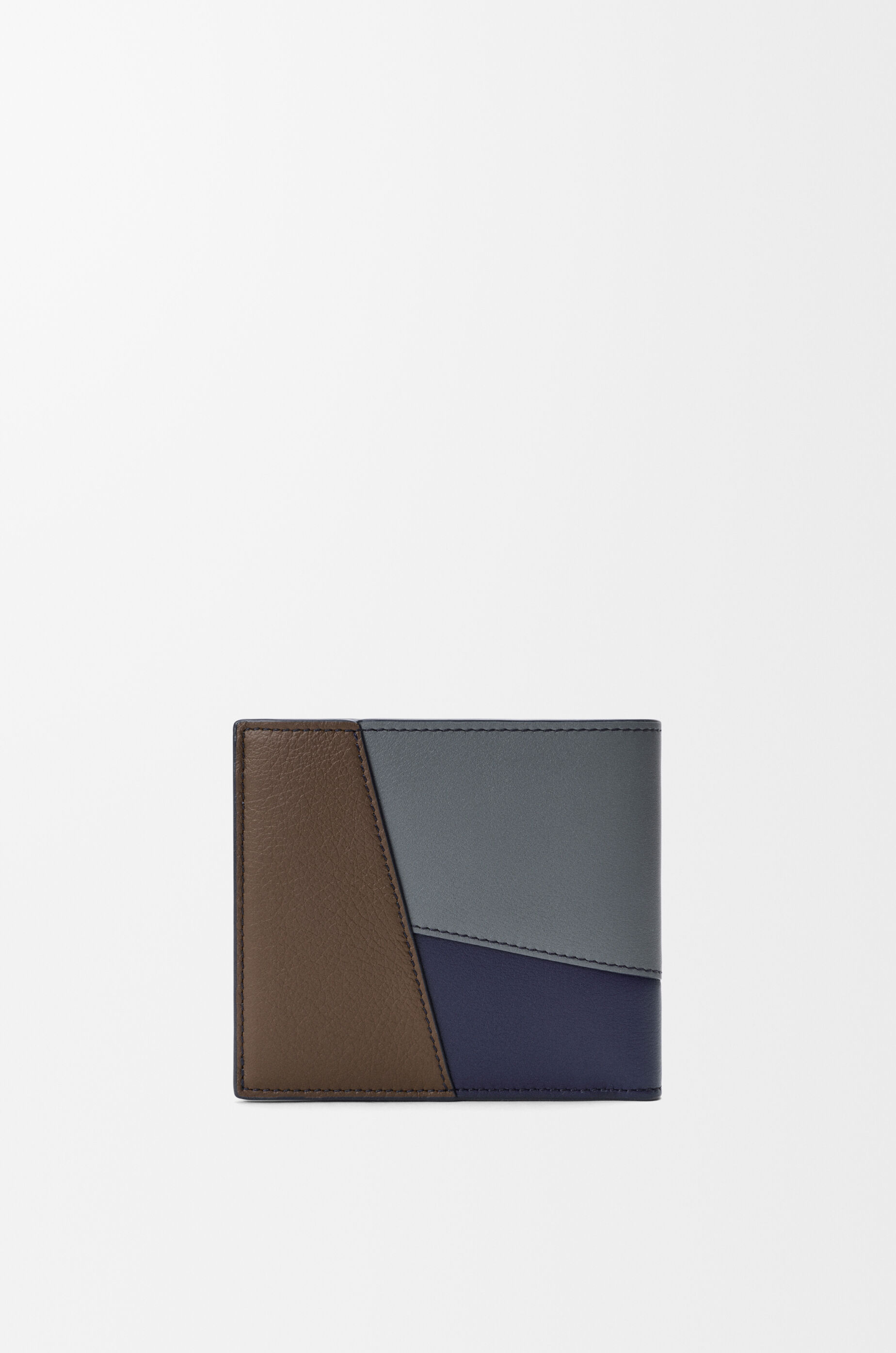 LOEWE Puzzle bifold wallet in classic calfskin Blue Grey/Navy