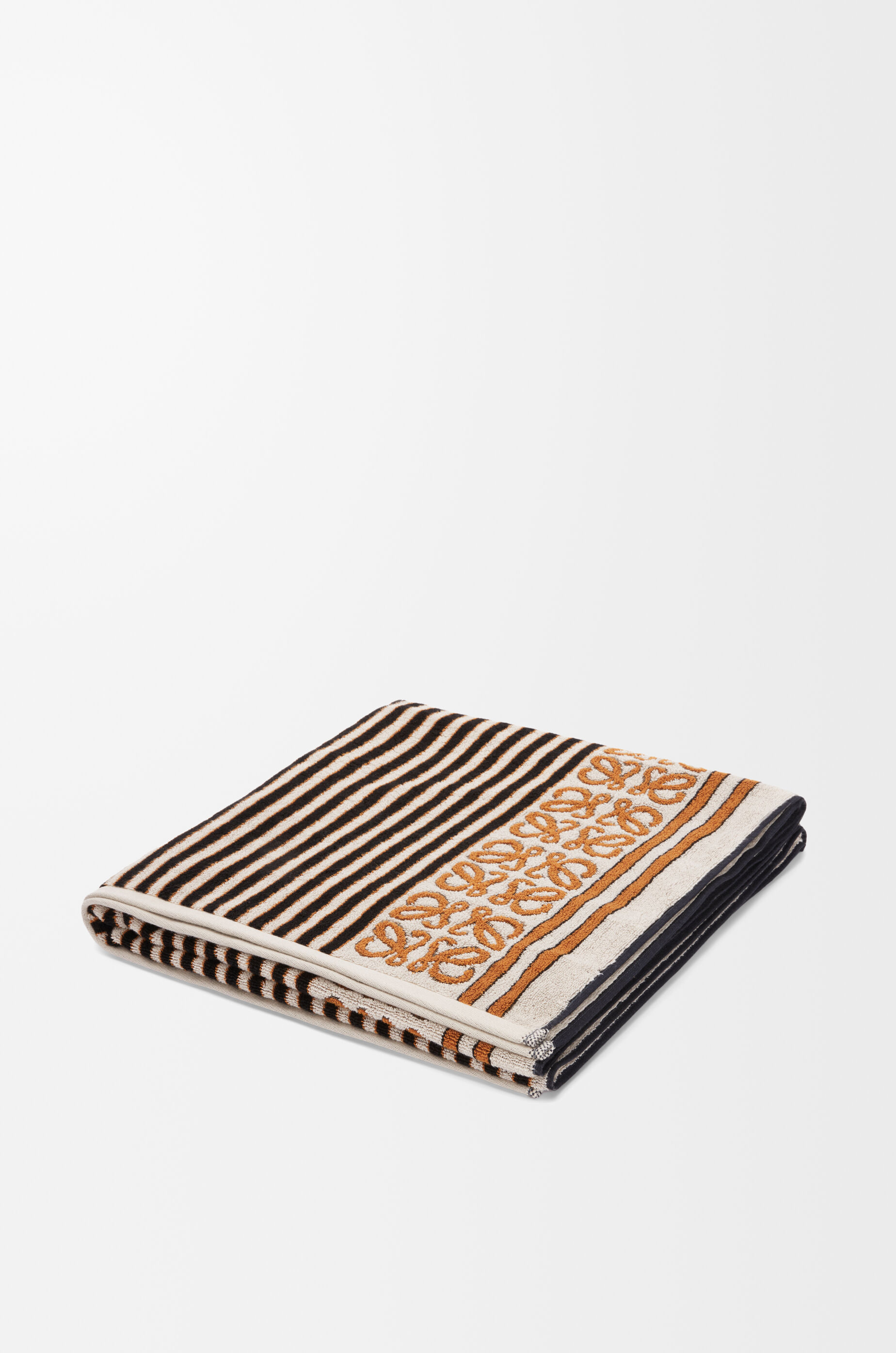 LOEWE Towel in cotton Brown/Multicolor