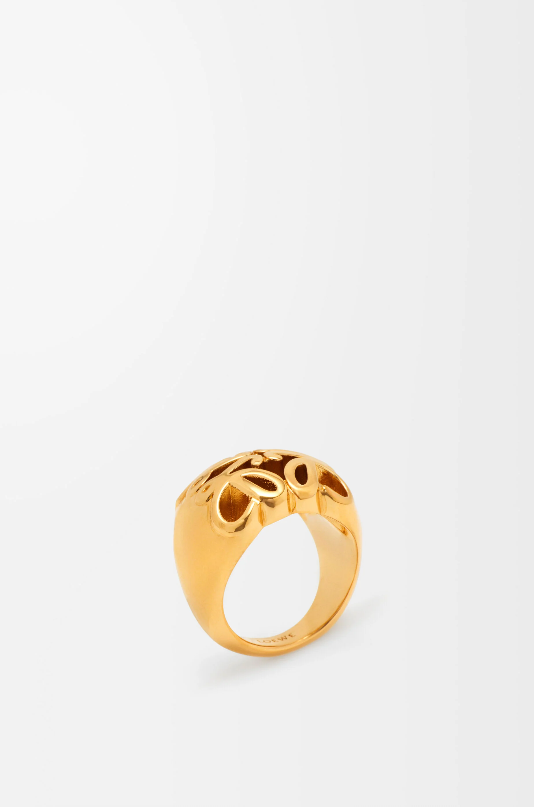 LOEWE Anagram Bombé signet ring Gold