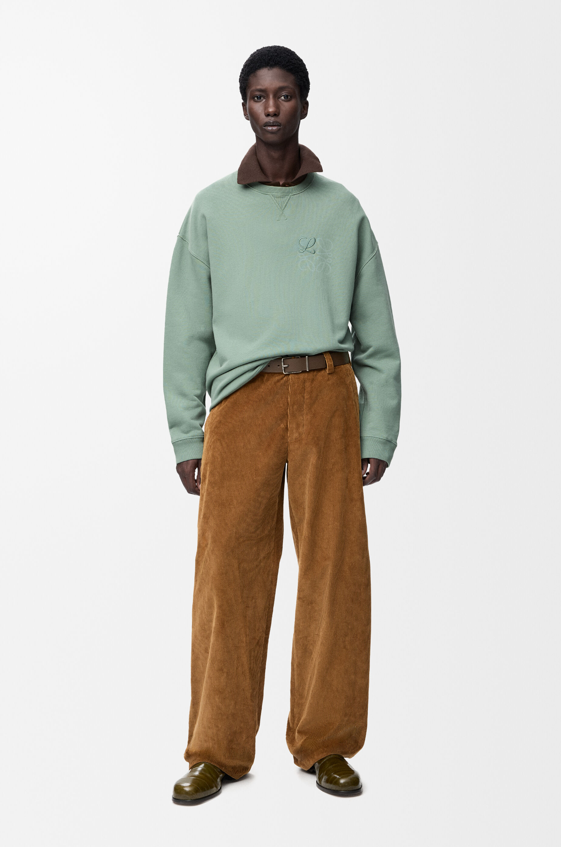 LOEWE Anagram sweatshirt in cotton Sage