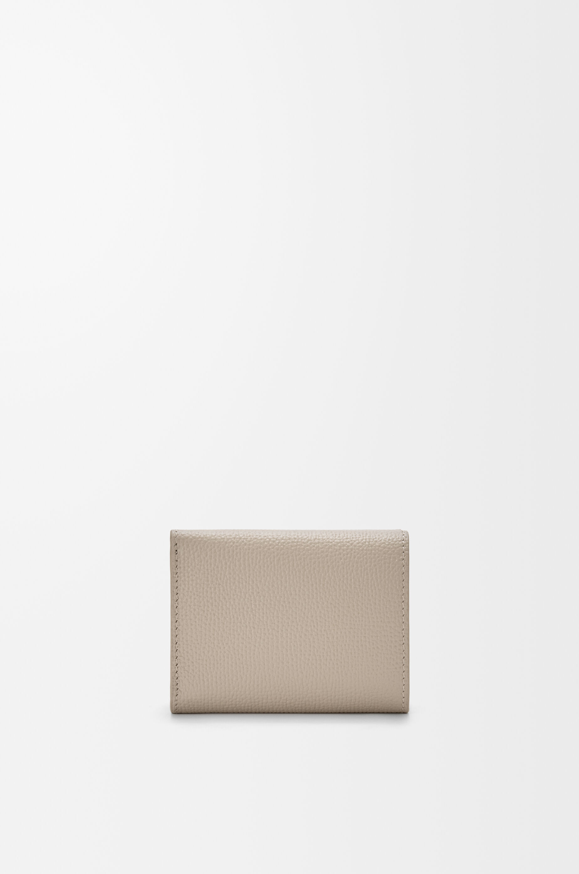 LOEWE Anagram trifold wallet in pebble grained calfskin Clay