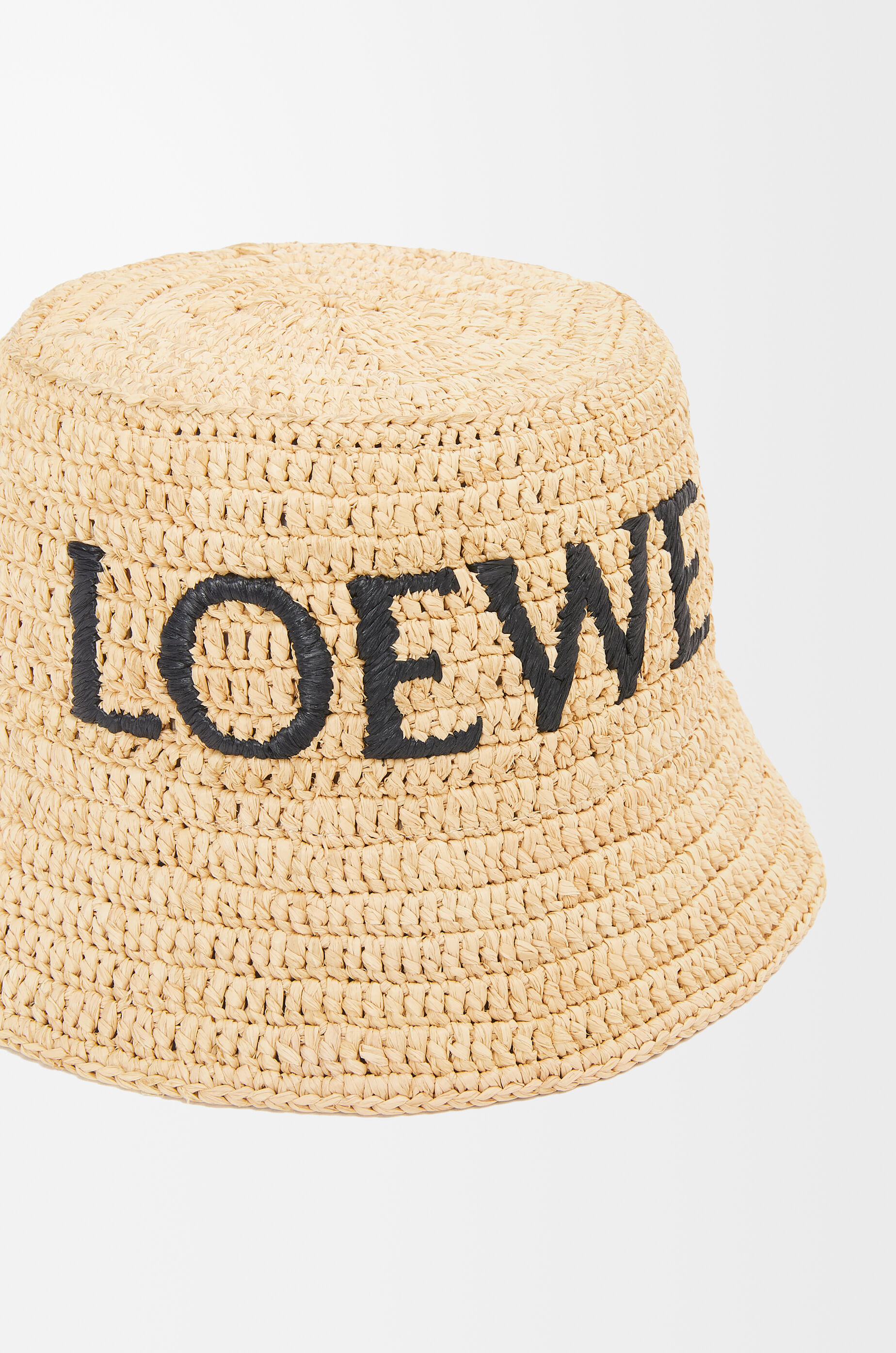 LOEWE Bucket hat in raffia Natural