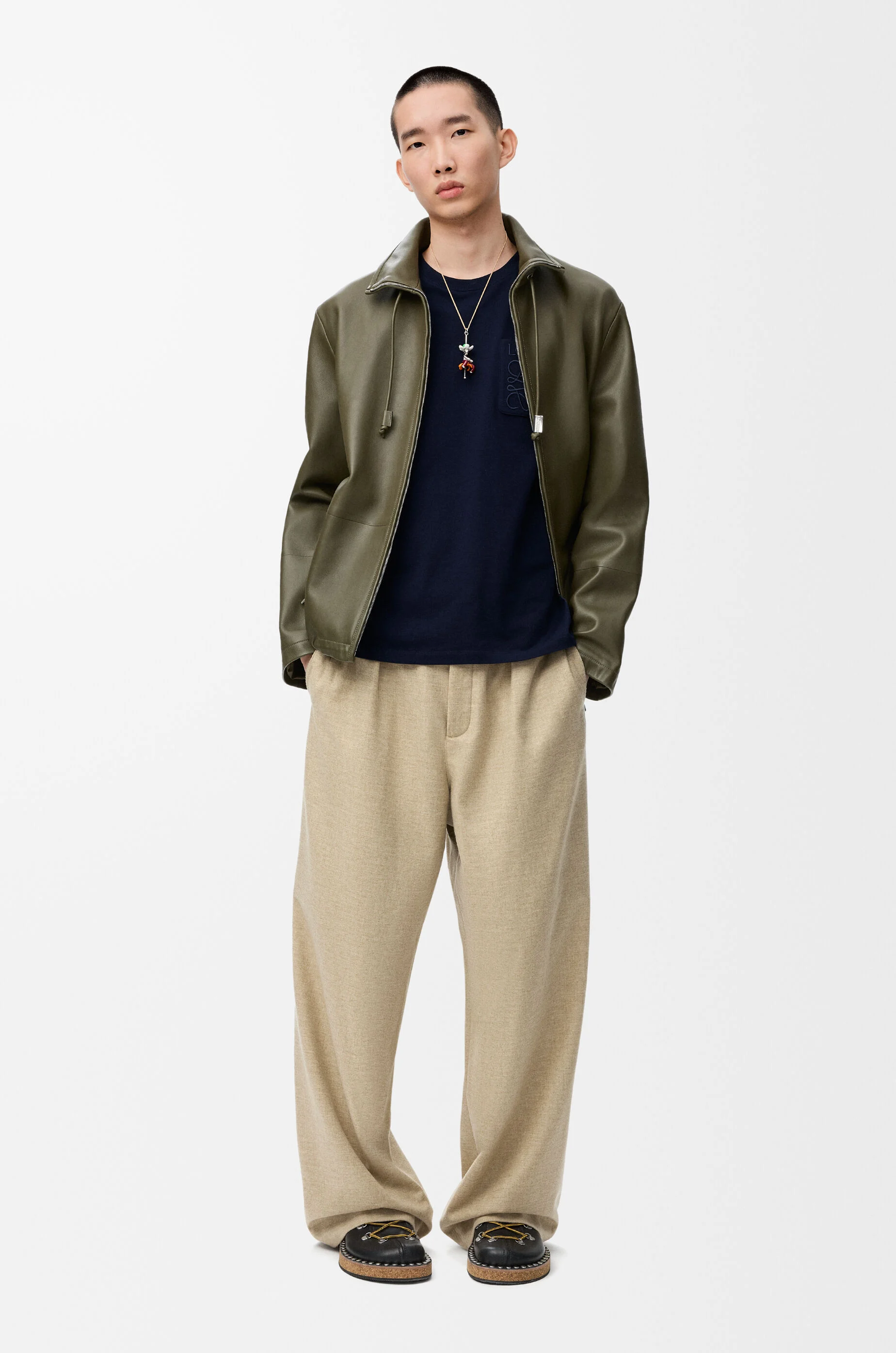 LOEWE Relaxed fit T-shirt in cotton Dark Navy