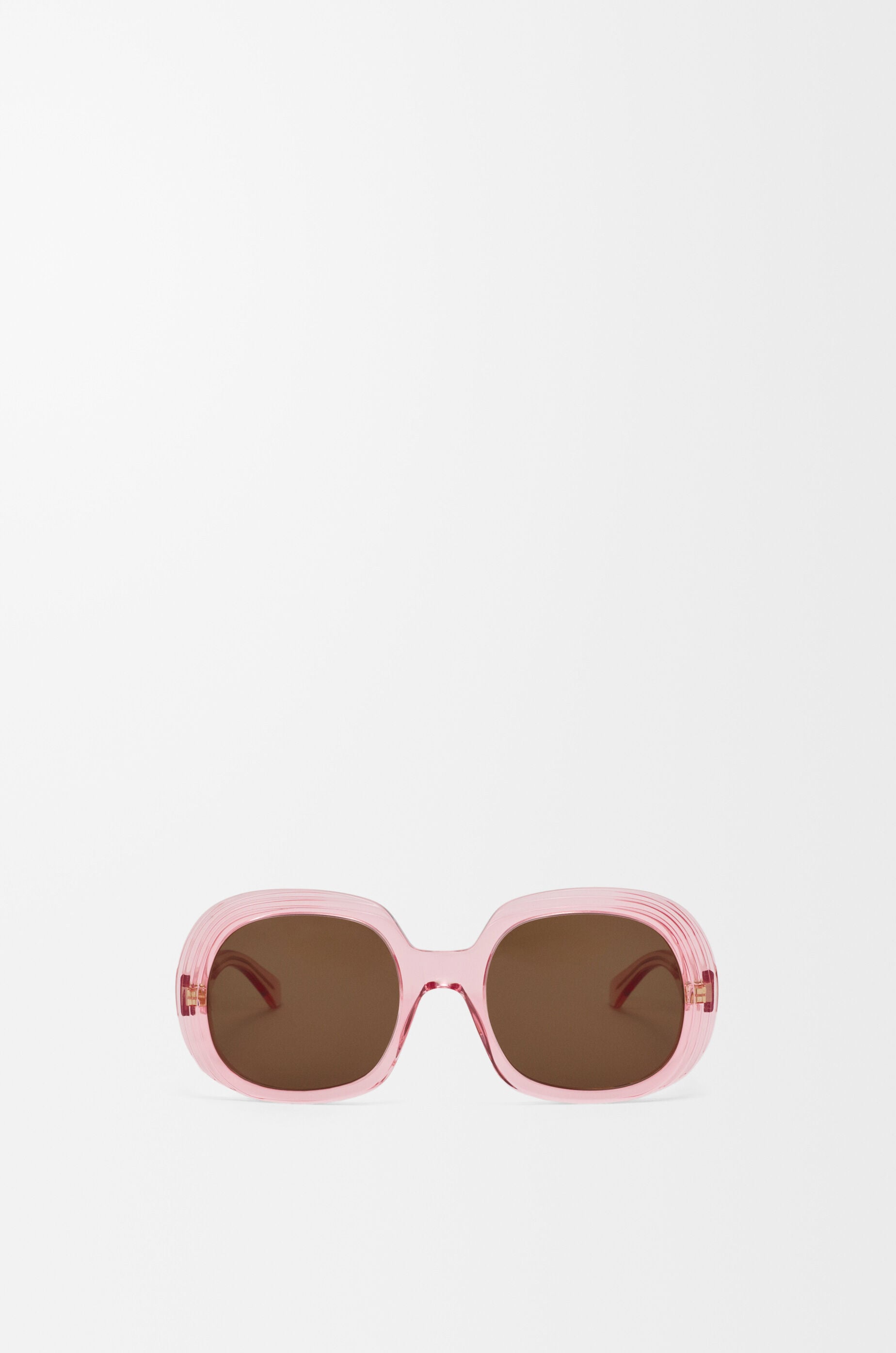 LOEWE Mini Anagram Steps Square sunglasses Transparent Pink