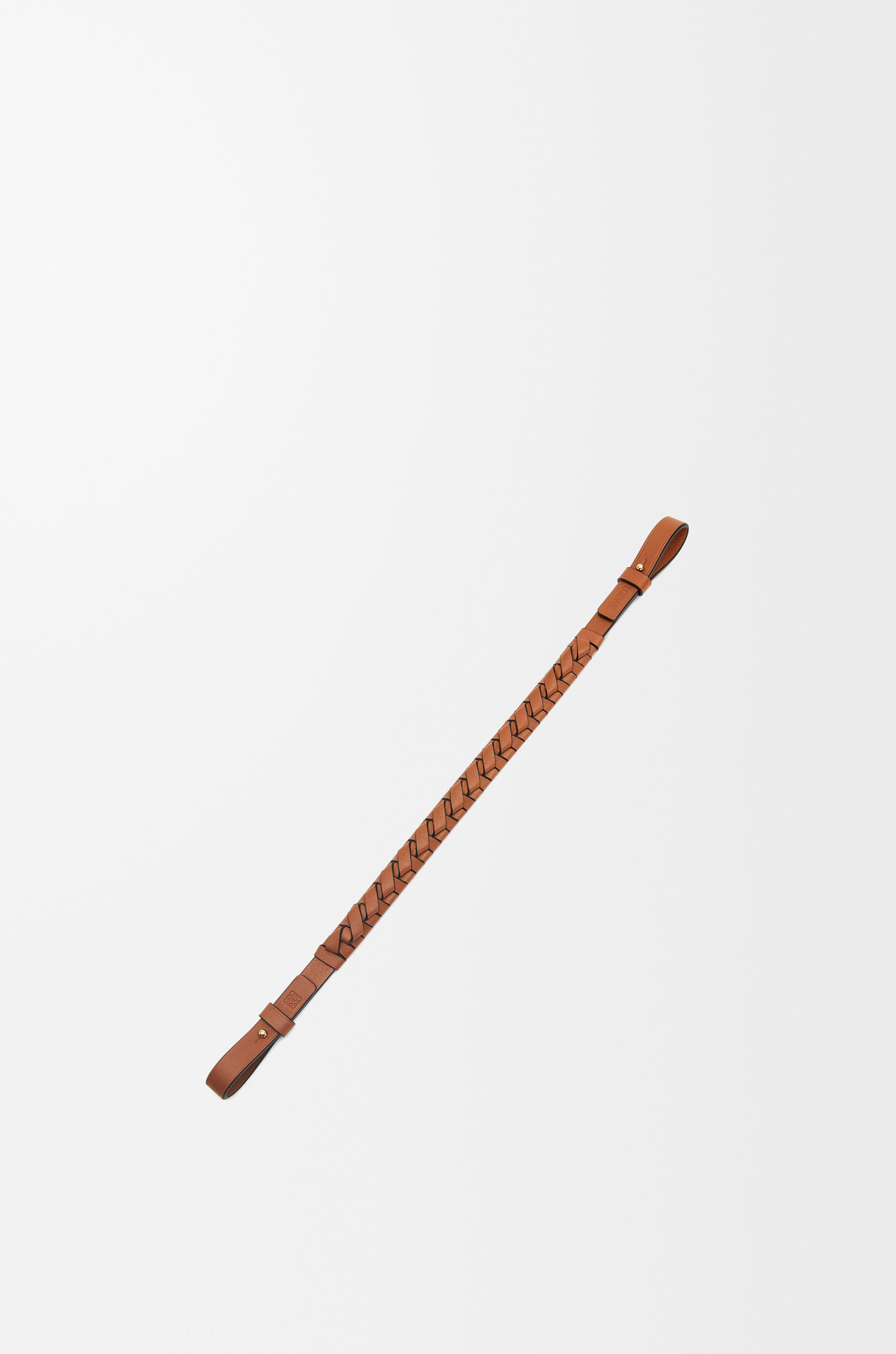 LOEWE Woven spiral strap in classic calfskin Tan