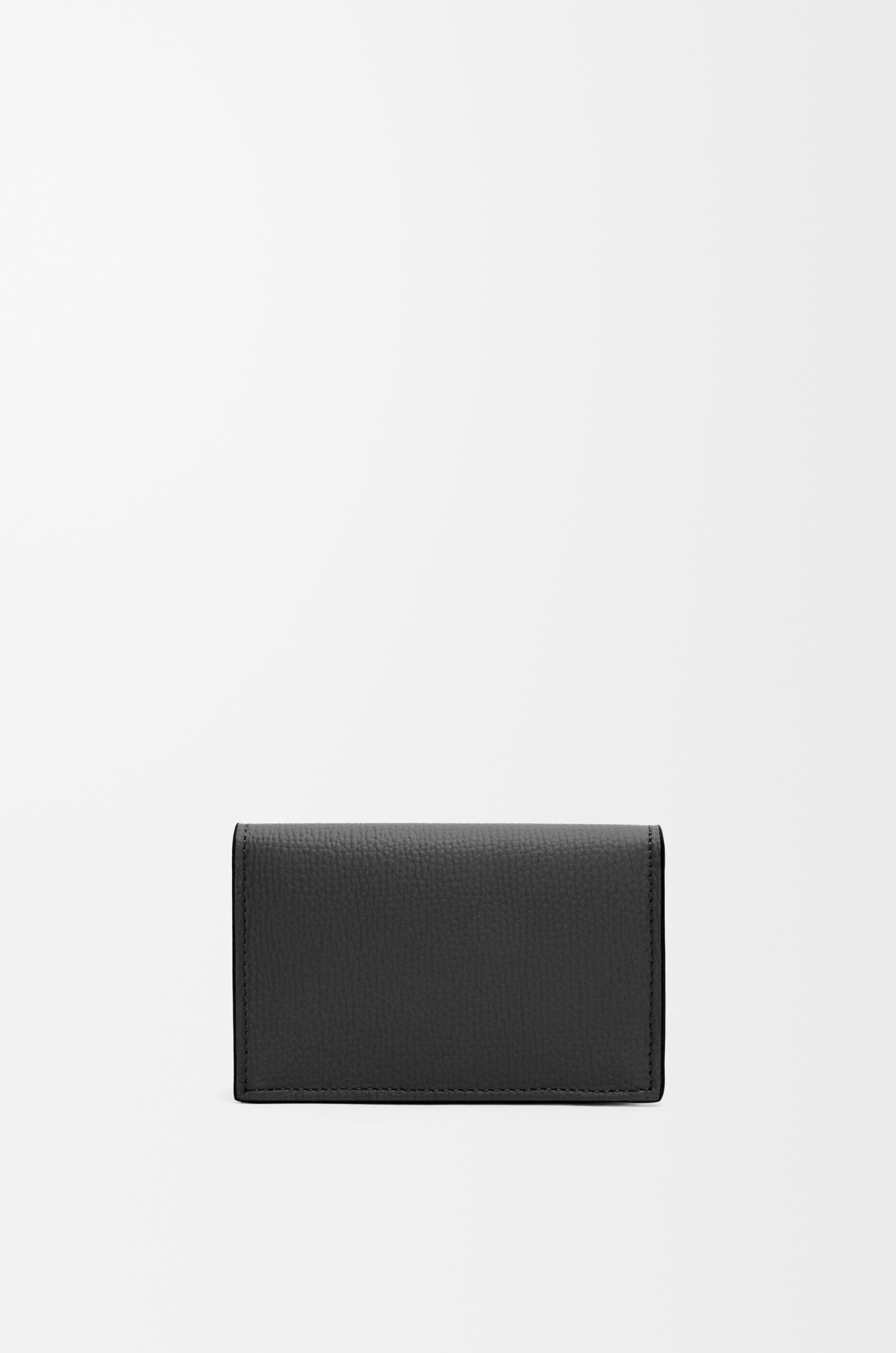 LOEWE Anagram business cardholder in pebble grained calfskin Black