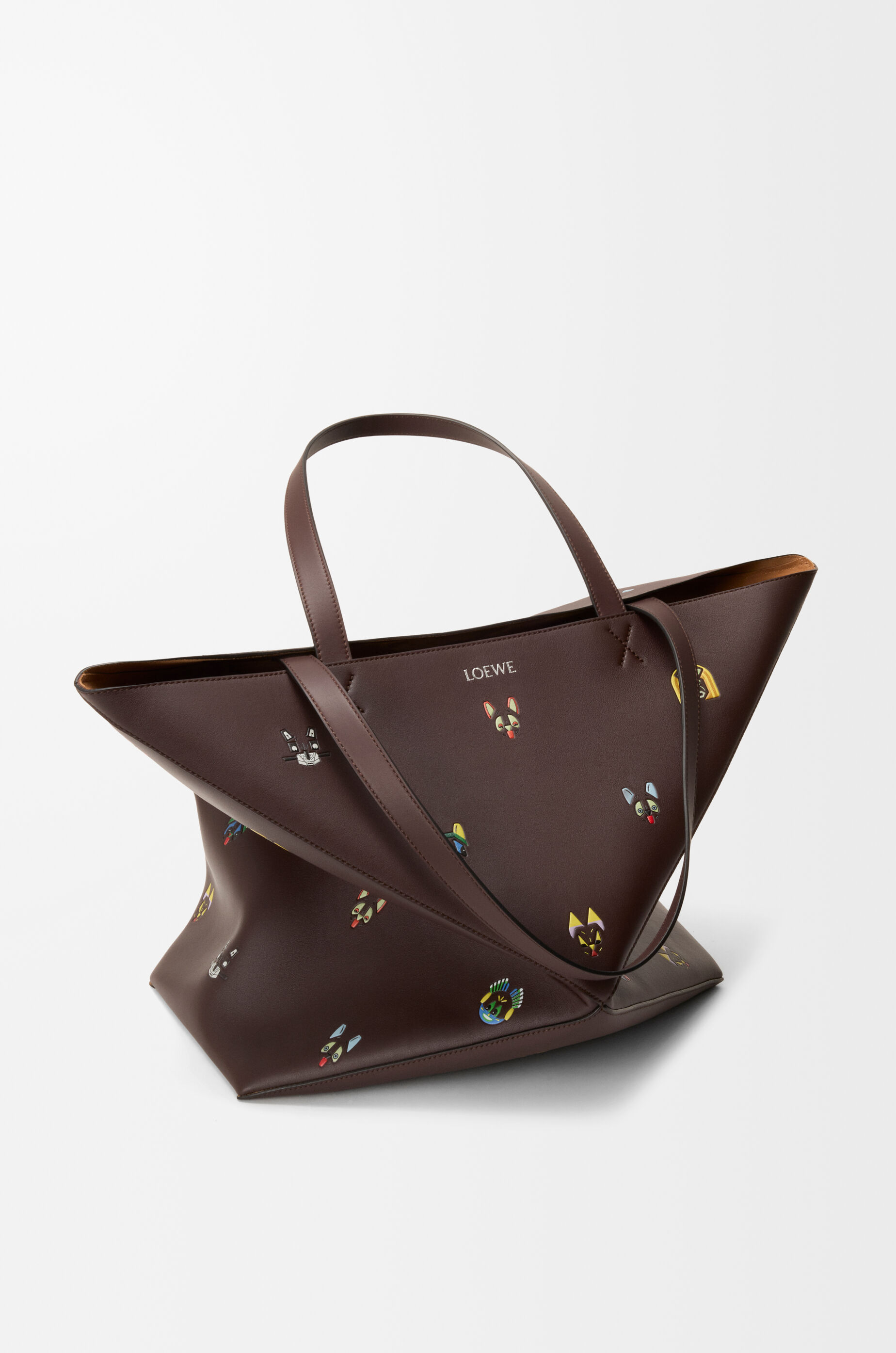 LOEWE Cats XL Puzzle Fold tote in nappa calfskin Brown