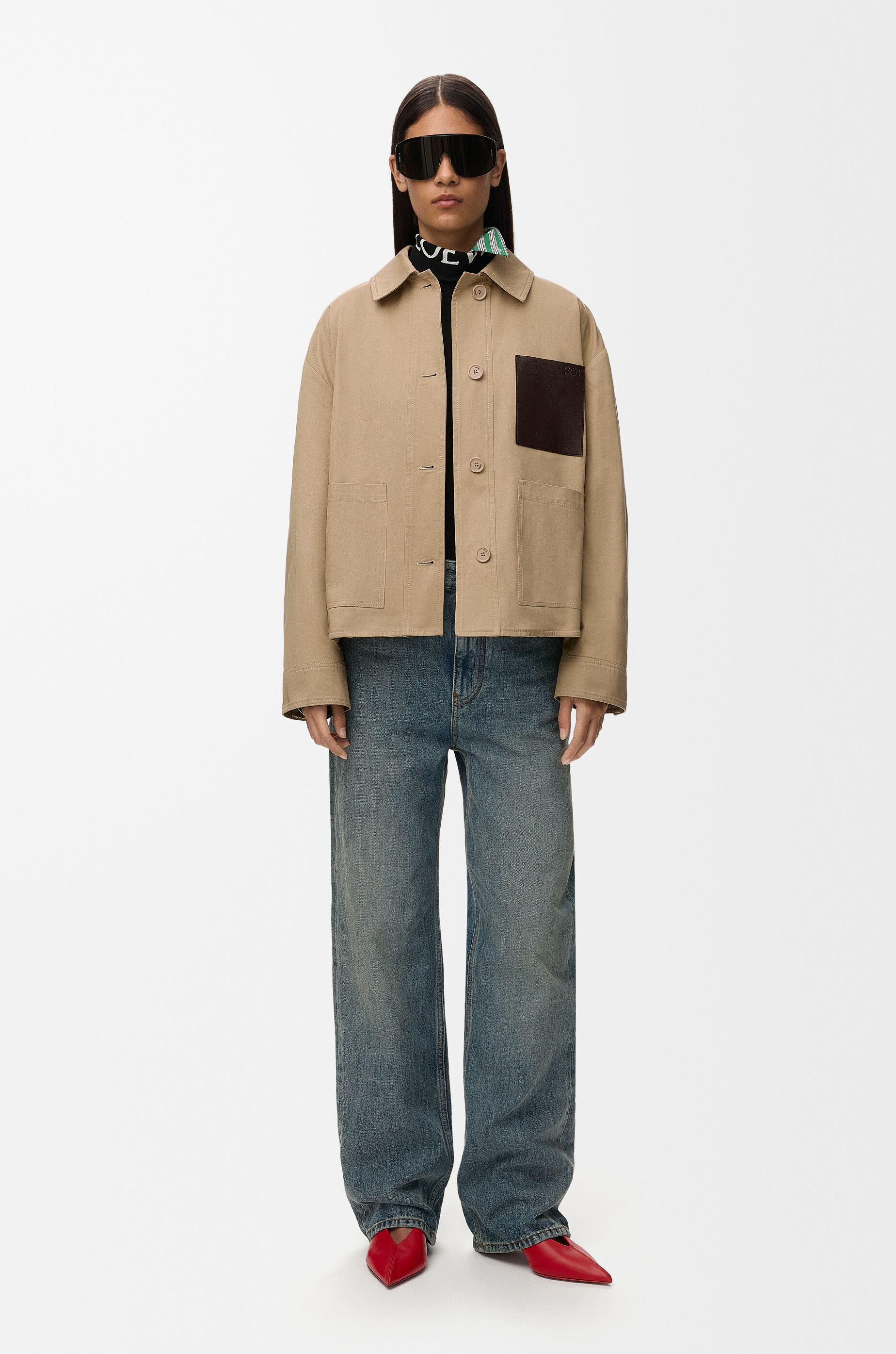 LOEWE Workwear jacket in cotton Beige