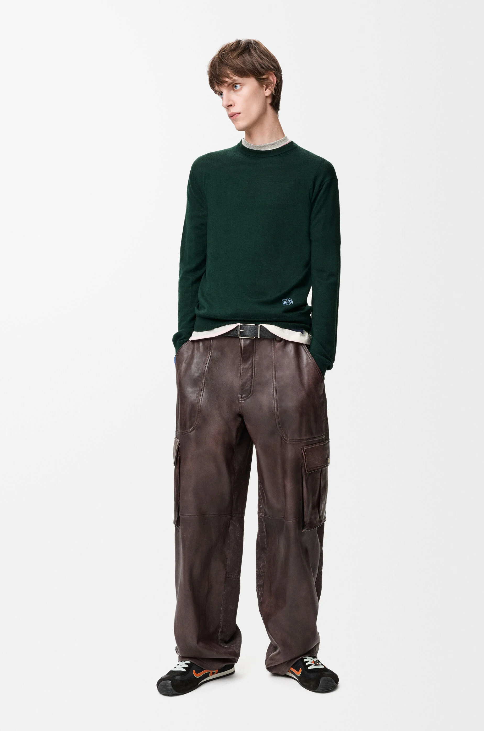 LOEWE Sweater in wool Green/Blue