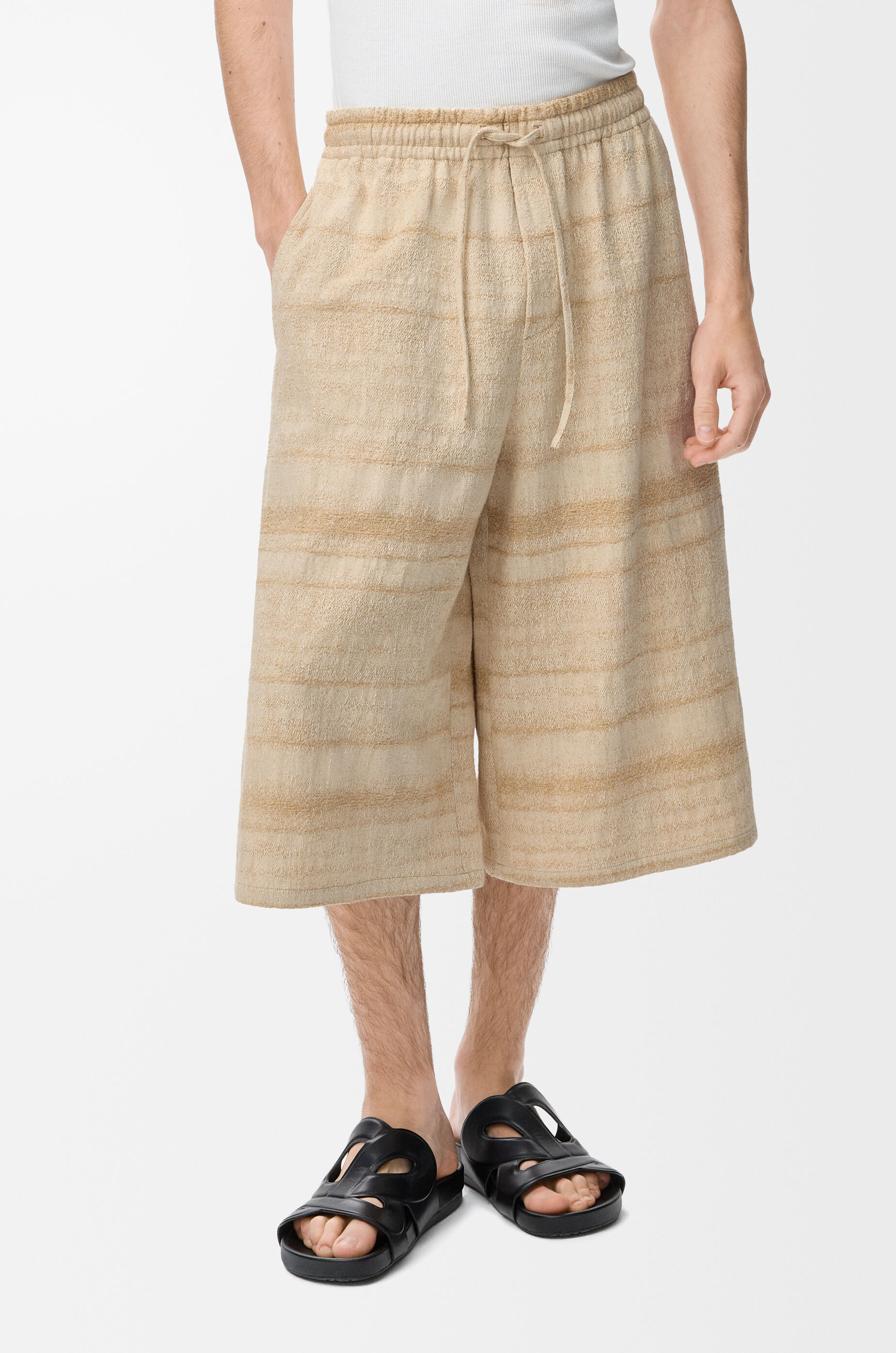 LOEWE Drawstring shorts in denim Sand