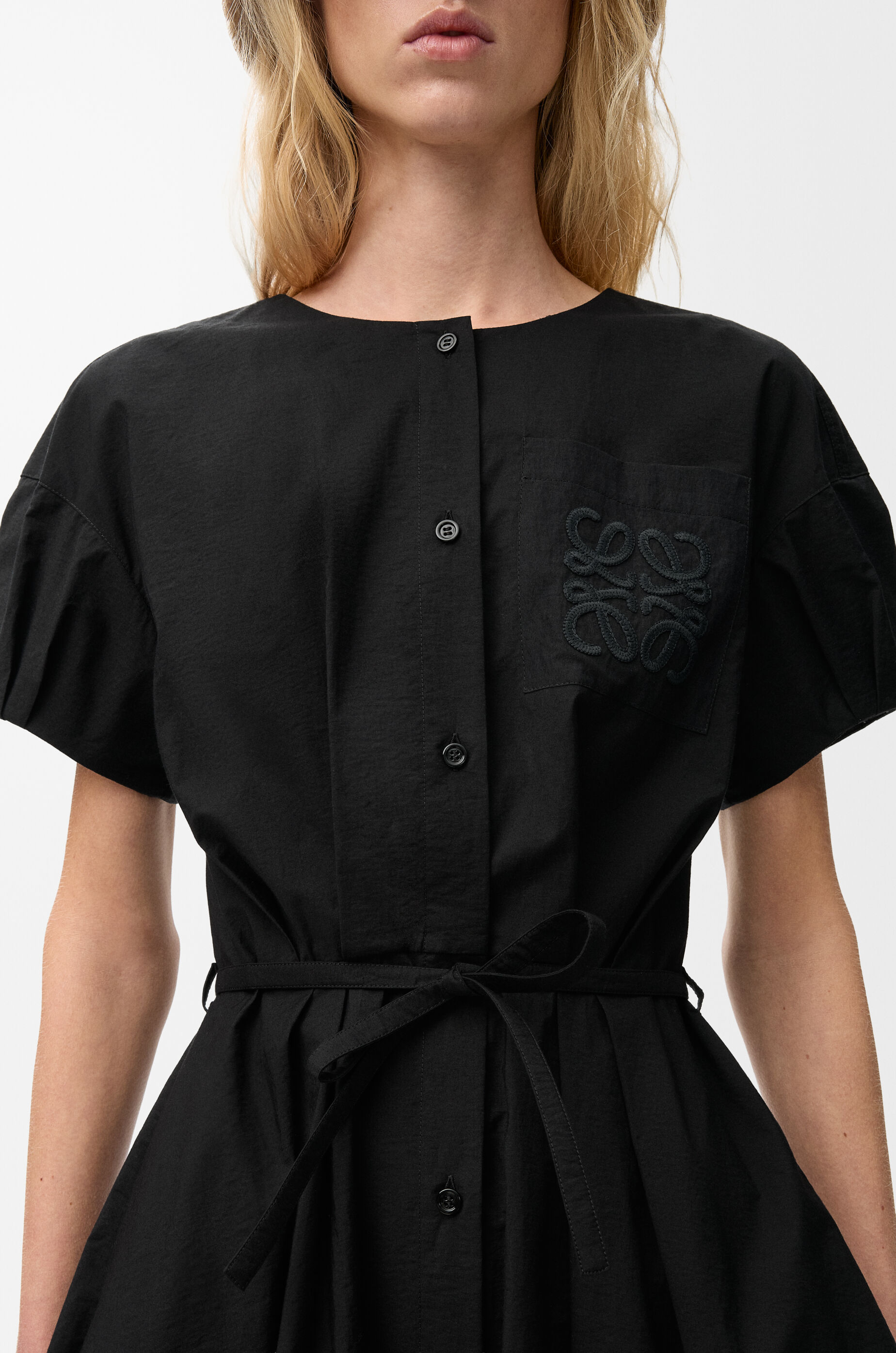 LOEWE Shirt dress in cotton blend Black