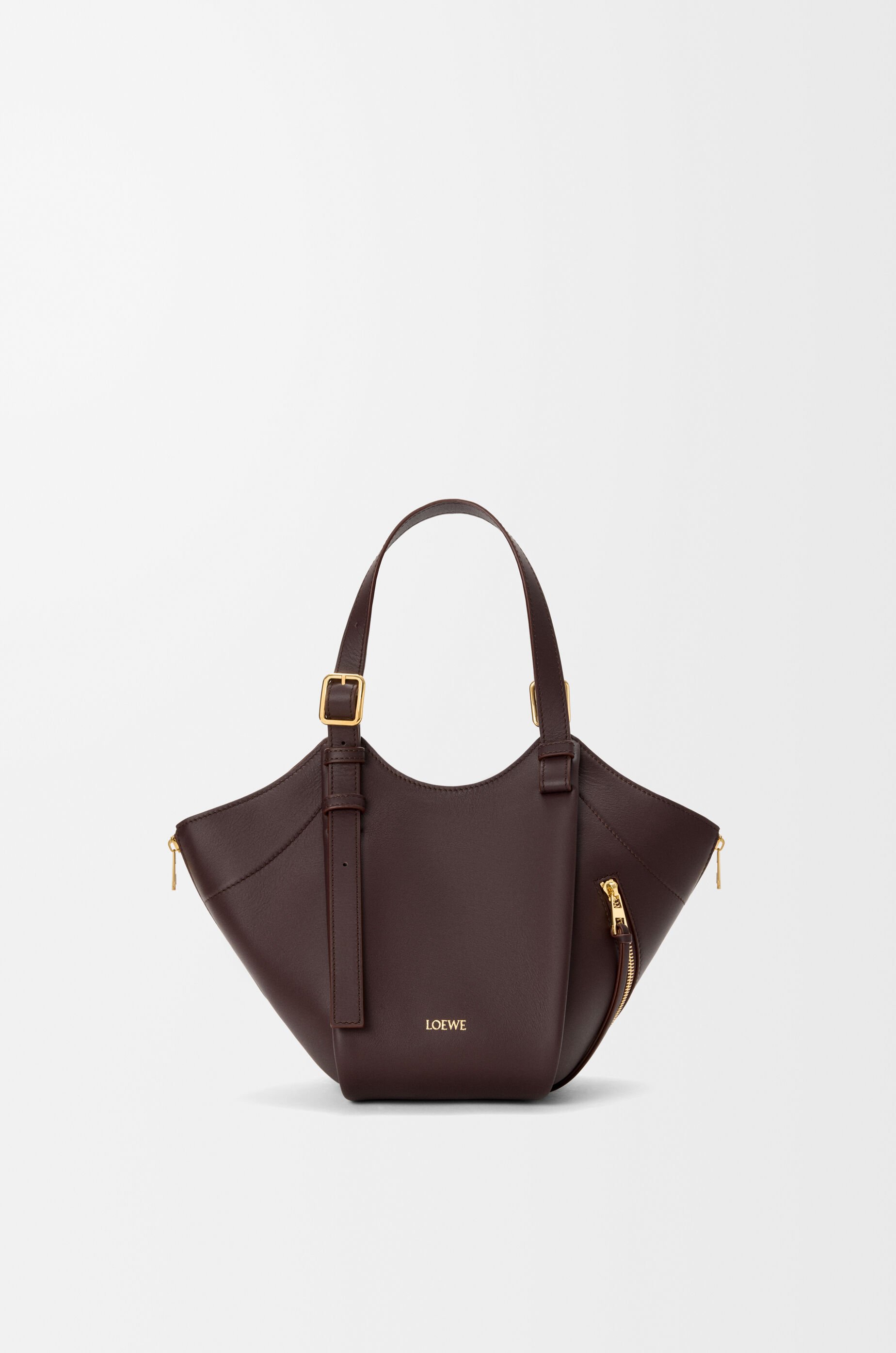 LOEWE Hammock Flip bag in classic calfskin Dark Chestnut