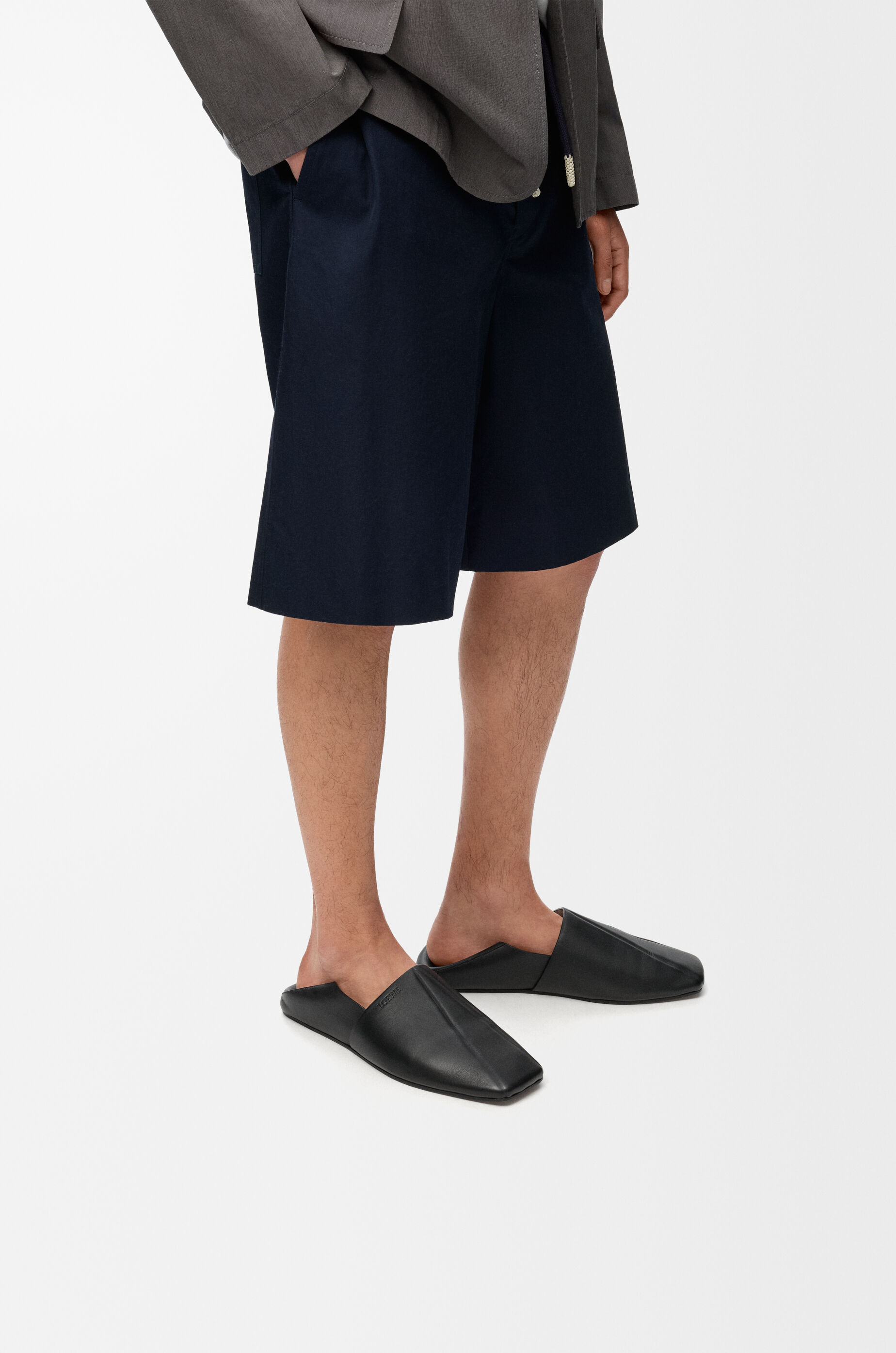 LOEWE Origami slide in soft calfskin Black