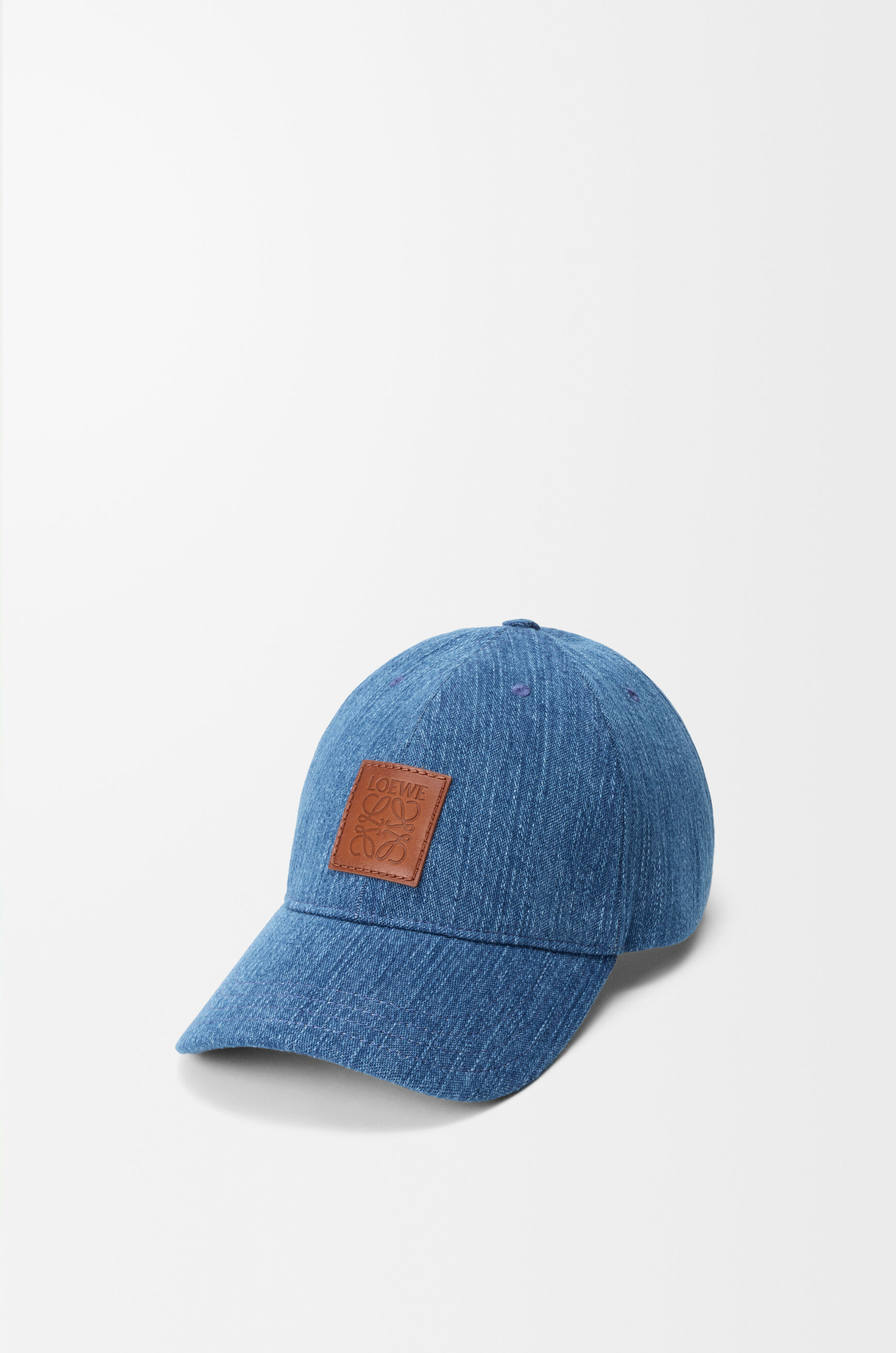 LOEWE Patch cap in denim Denim Blue