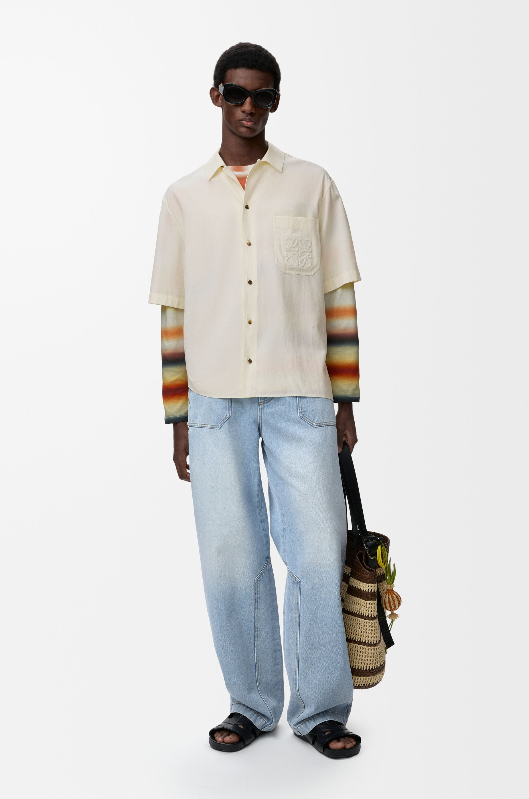 LOEWE Trousers in denim Washed Blue