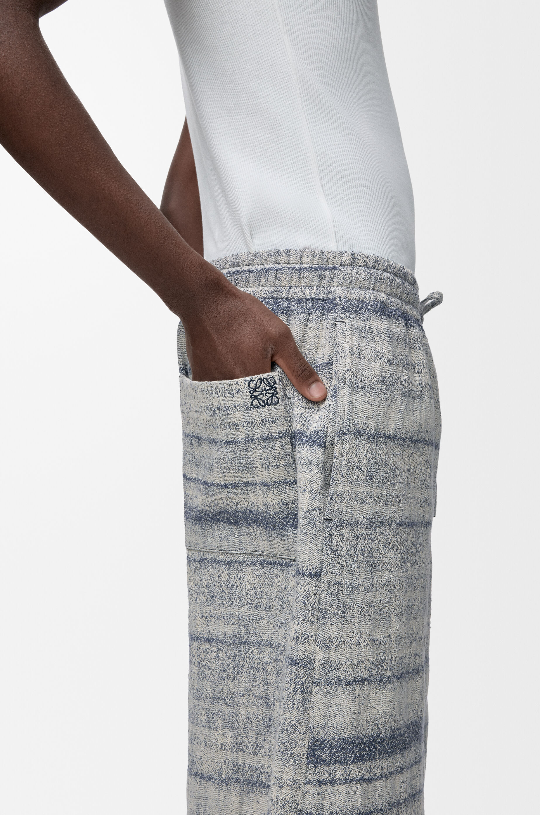 LOEWE Drawstring shorts in denim Blue