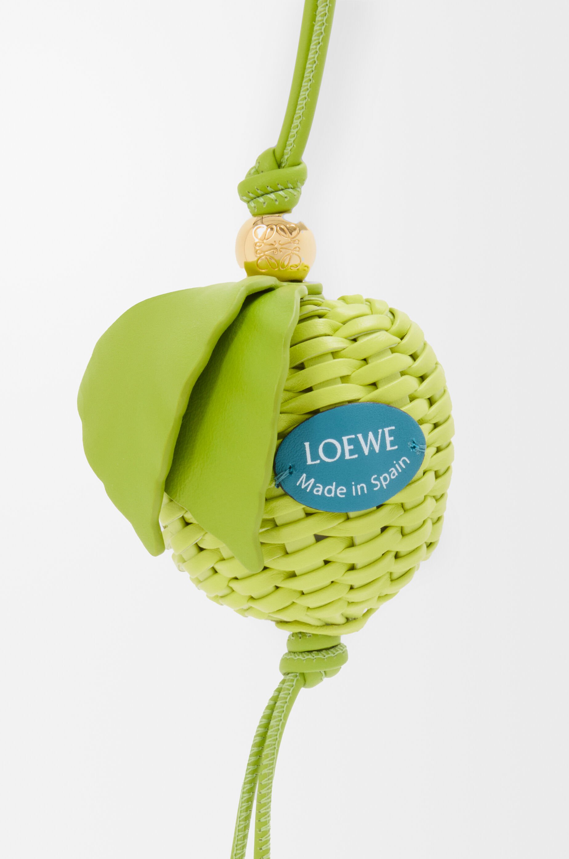 LOEWE Apple charm in calfskin Green
