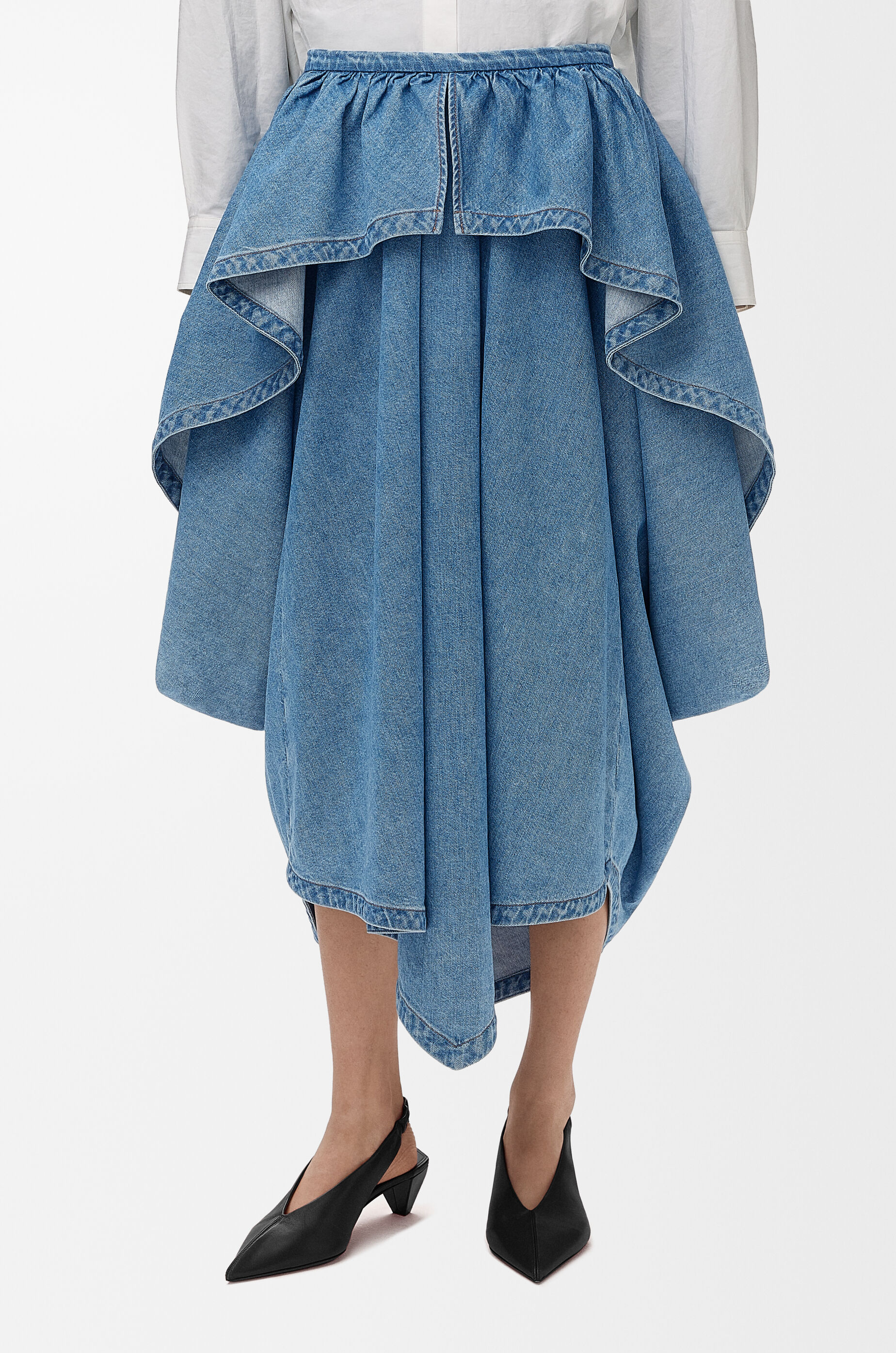 LOEWE Skirt in denim Light Blue