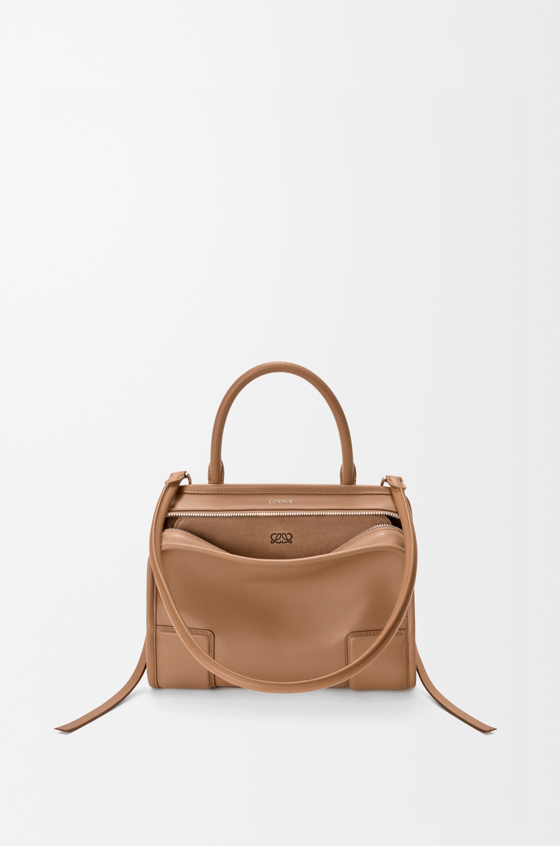 LOEWE Small Amazona 180 bag in soft calfskin Mocha