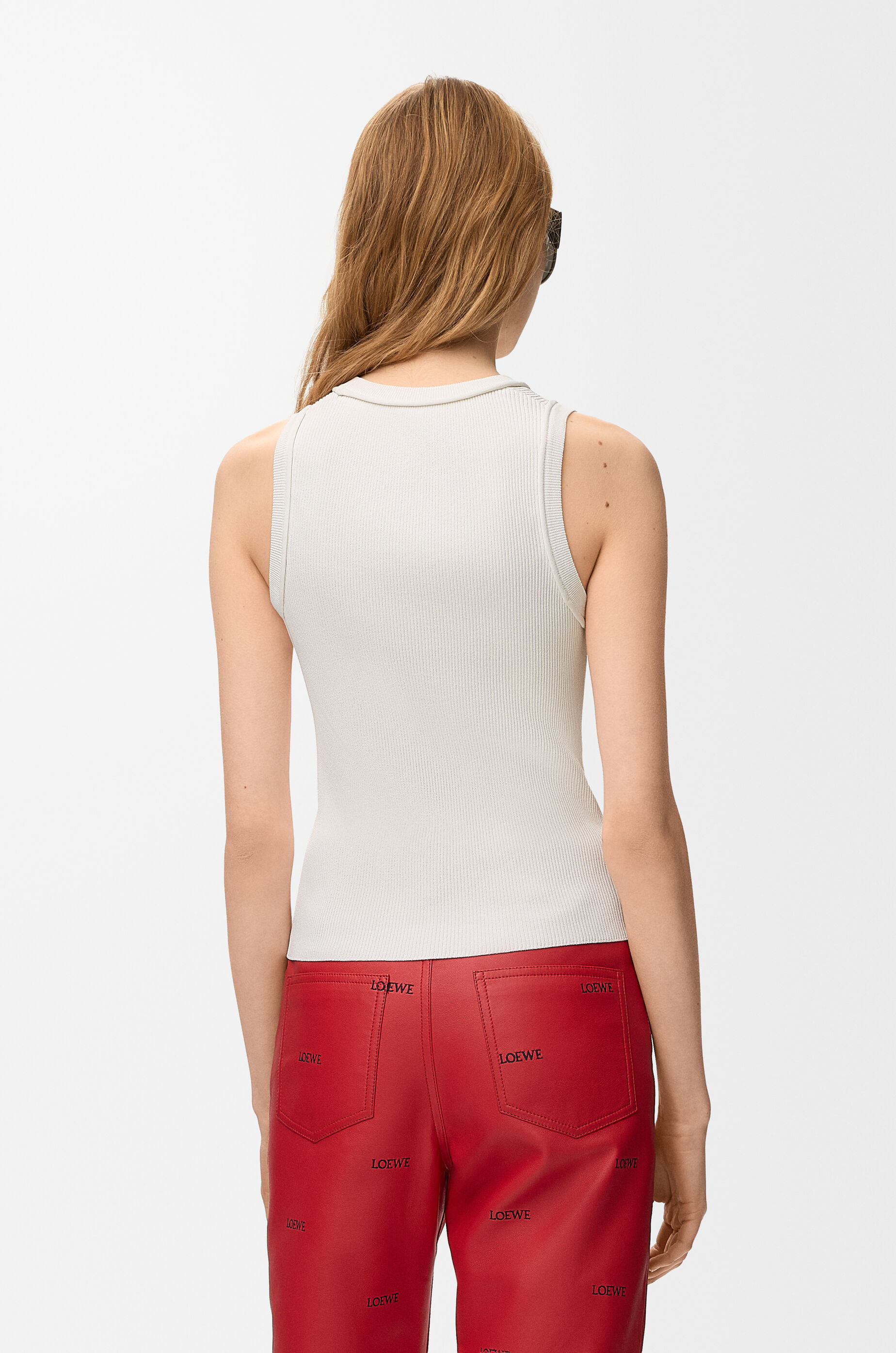 LOEWE Anagram tank top in stretch viscose White
