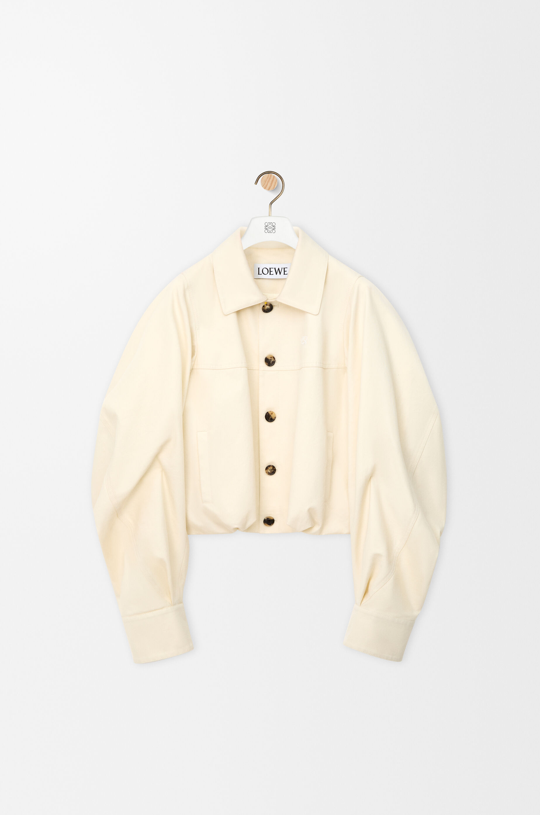 LOEWE Jacket in cotton and silk Ivory