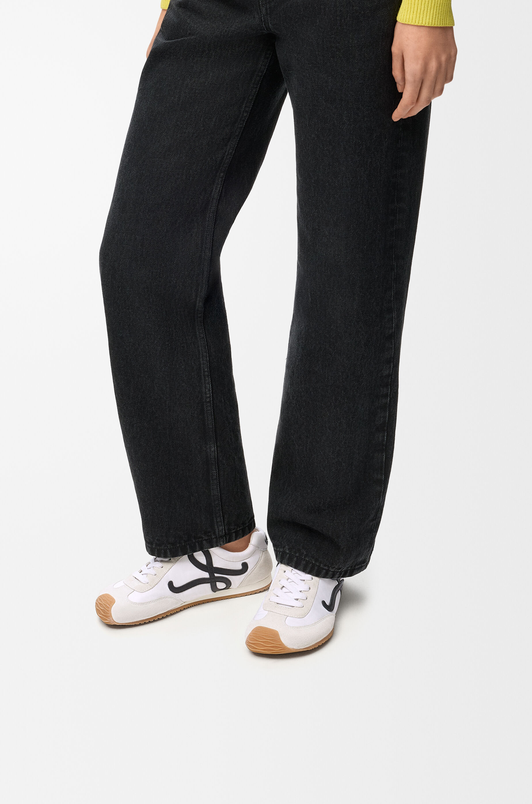 LOEWE Ballet Runner 2.0 in nylon and calfskin White/Black