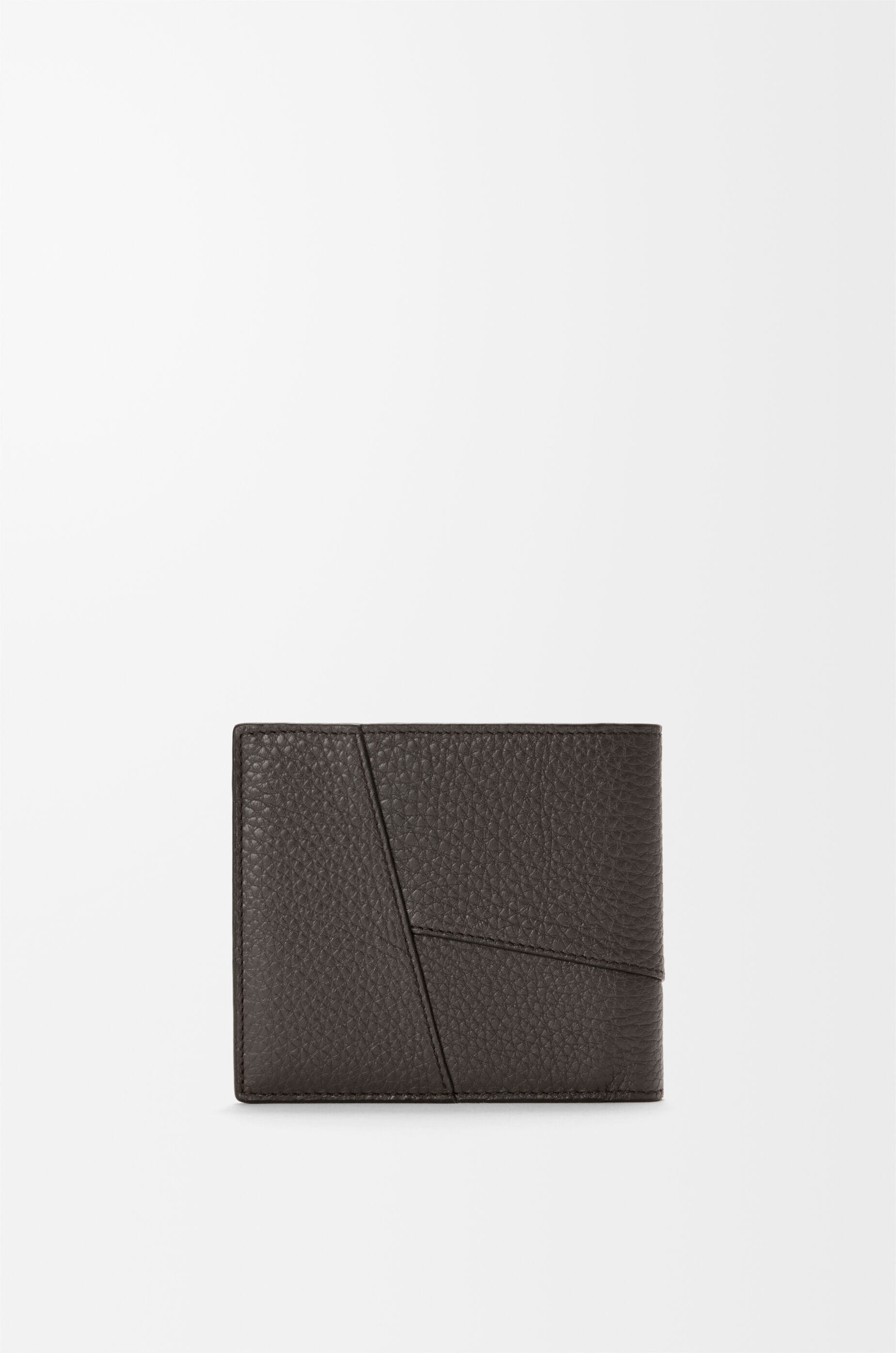 LOEWE Puzzle bifold coin wallet in supple grained calfskin Dark Grey