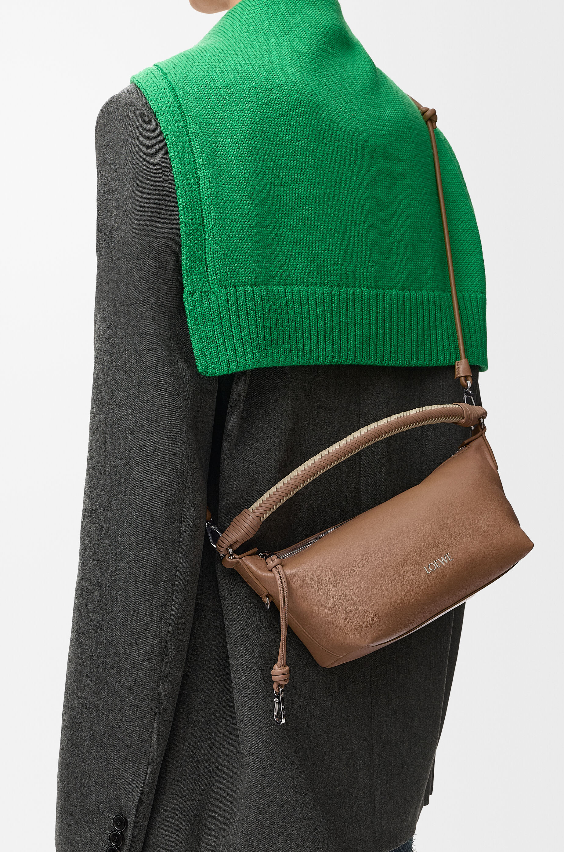 LOEWE Cala mini bag in mellow nappa lambskin Mocha/Beige