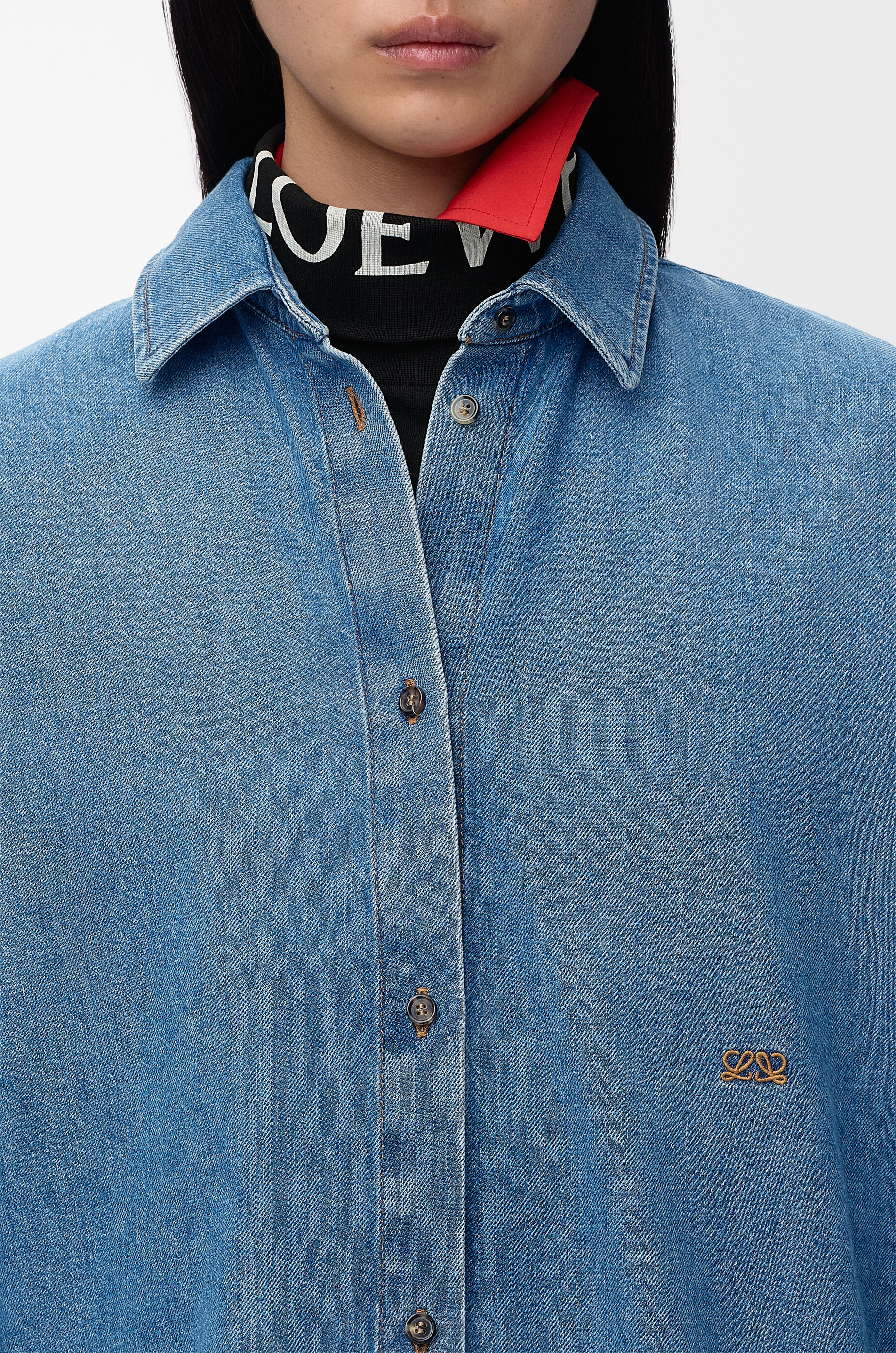 LOEWE Shirt in denim Light Blue
