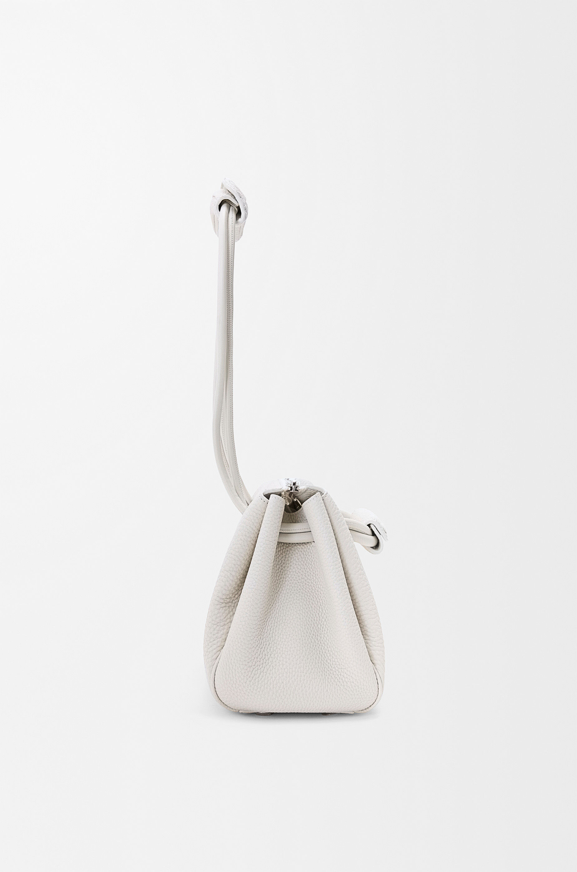 LOEWE Small Madrid bag in supple grained calfskin Soft White