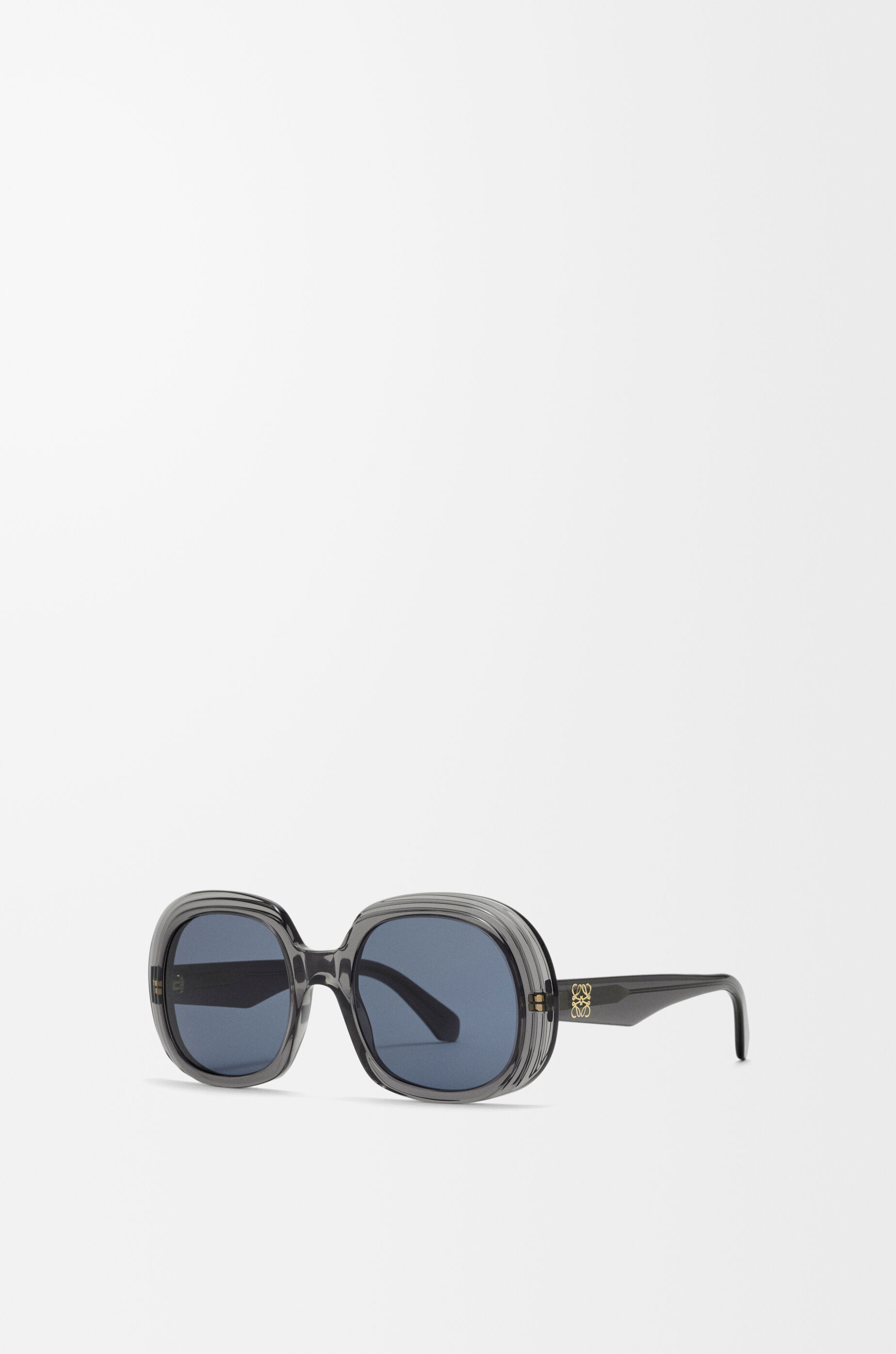 LOEWE Mini Anagram Steps Square sunglasses Transparent Asphalt