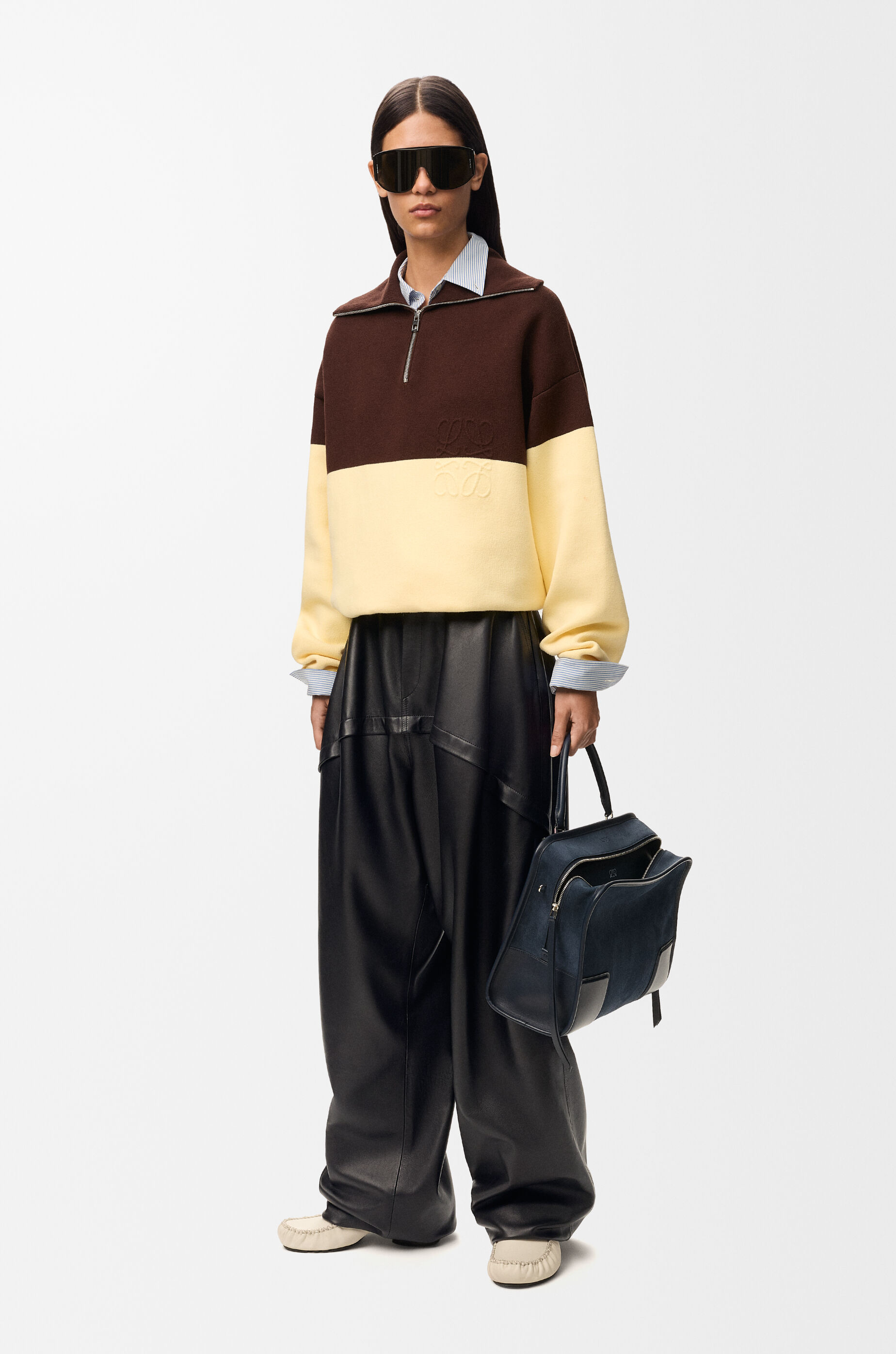 LOEWE Trousers in nappa lambskin Black